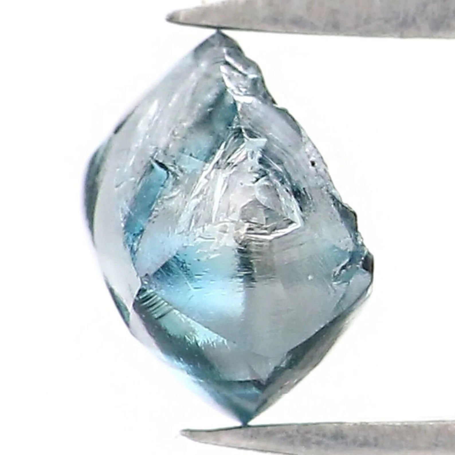 0.75 CT Natural Loose Rough Shape Diamond Blue Color Rough Cut Diamond 5.30 MM Natural Loose Diamond Blue Rough Irregular Cut Diamond NQ2051