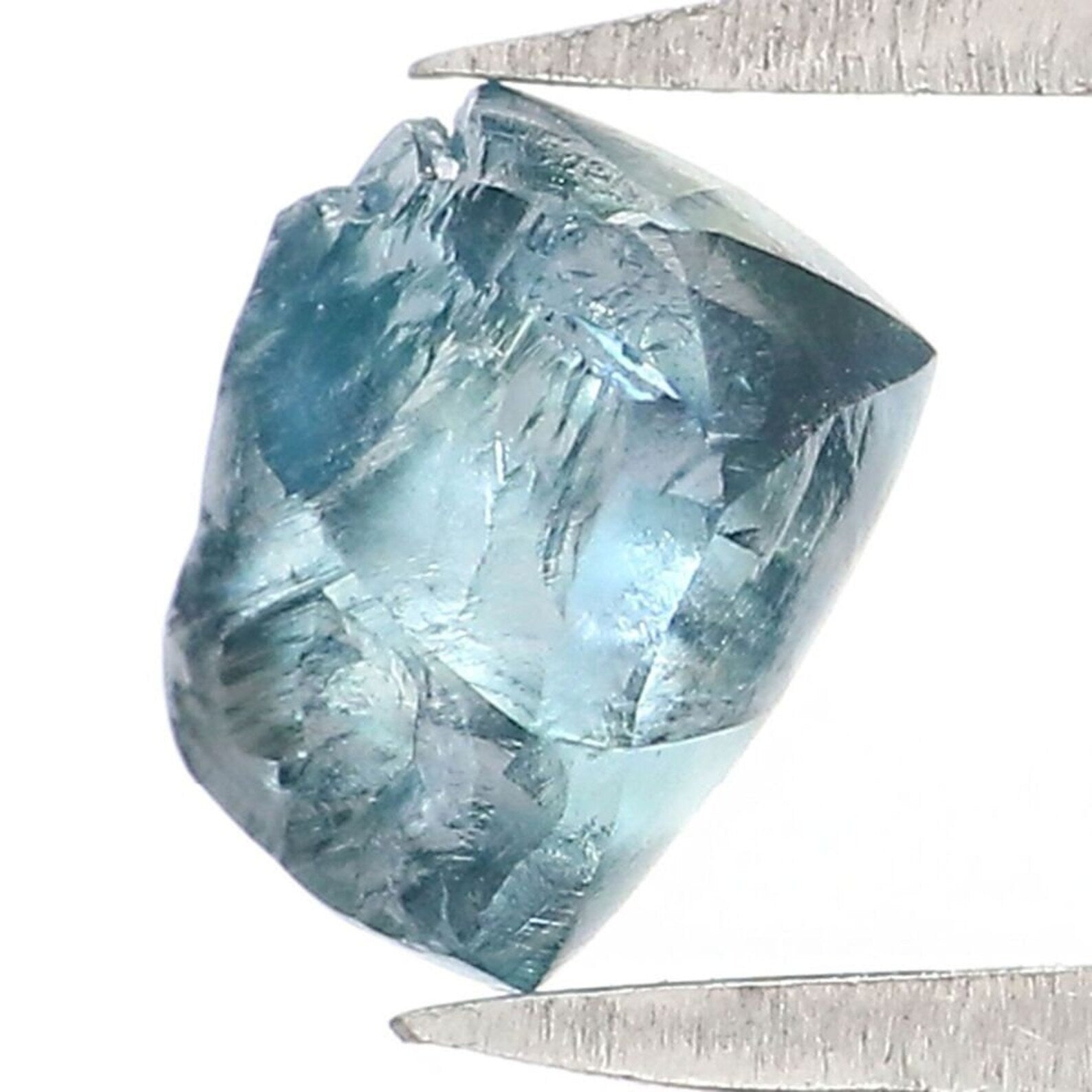 0.85 CT Natural Loose Rough Shape Diamond Blue Color Rough Cut Diamond 5.45 MM Natural Loose Diamond Blue Rough Irregular Cut Diamond NQ2035