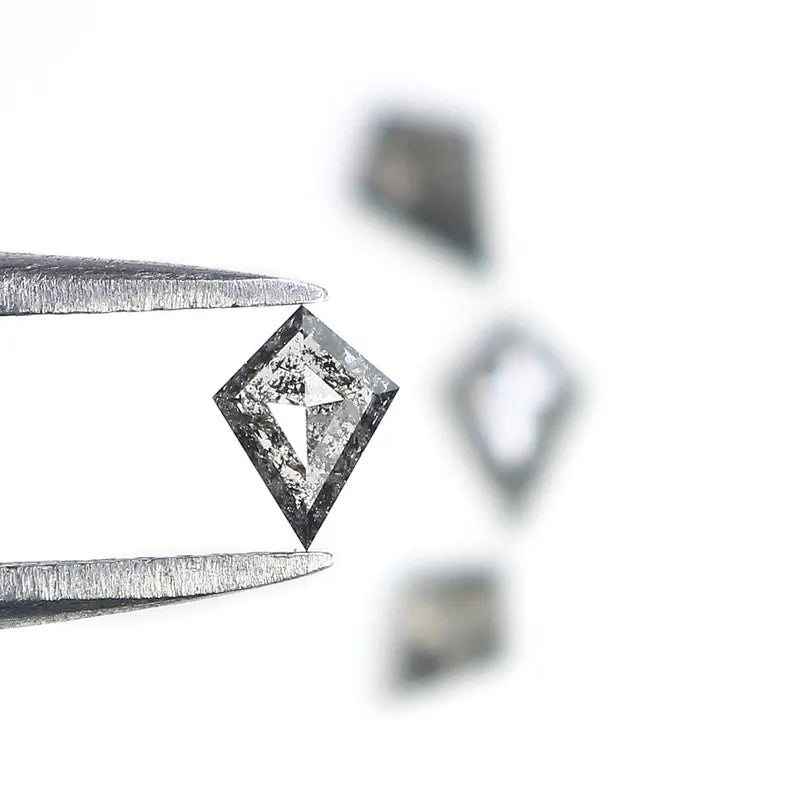 0.65 CT Natural Loose Kite Shape Diamond Salt And Pepper Kite Cut Diamond 5.35 MM Natural Loose Kite Cut Black Grey Color Diamond NQ2408