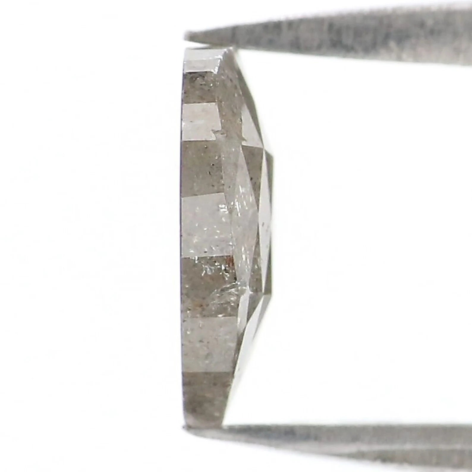 0.86 Ct Natural Loose Heart Shape Diamond Salt And Pepper Heart Cut Diamond 7.60 MM Natural Diamond Grey Color Heart Rose Cut Diamond NQ8437