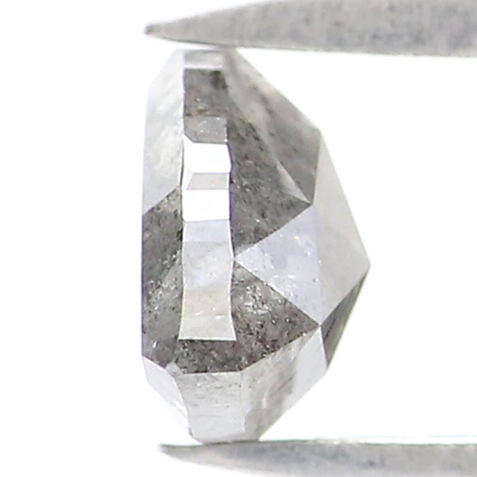 0.64 Ct Natural Loose Triangle Shape Diamond Salt And Pepper Triangle Diamond 4.80 MM Natural Black Grey Color Triangle Cut Diamond NQ8972