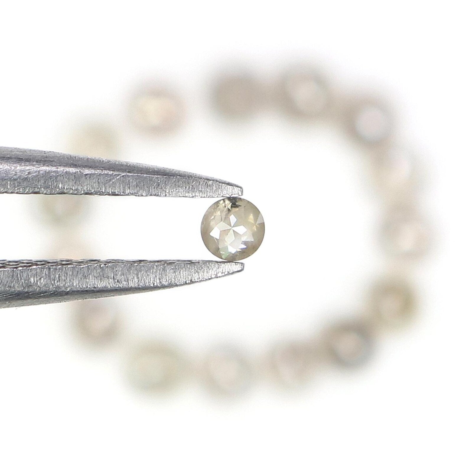0.82 Ct Natural Loose Round Shape Diamond Salt And Pepper Round Cut Diamond 2.00 MM Natural Diamond Gray Color Round Rose Cut Diamond NQ1657