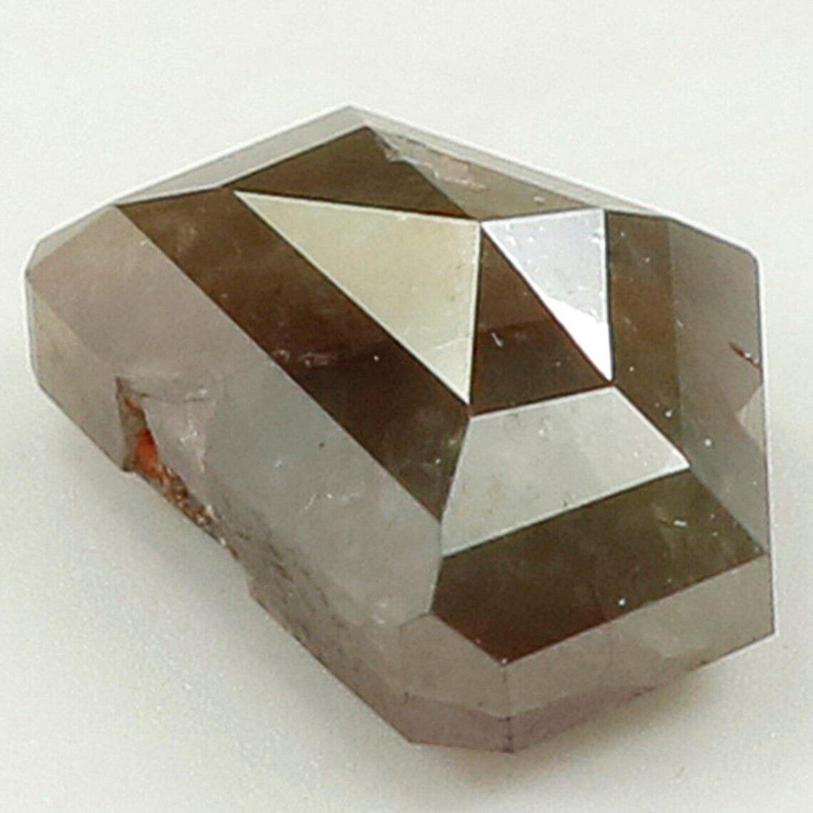 1.78 Ct Natural Loose Shield Shape Diamond Grey Color Shield Cut Diamond 8.30 MM Natural Loose Brown Color Shield Rose Cut Diamond NQ7788