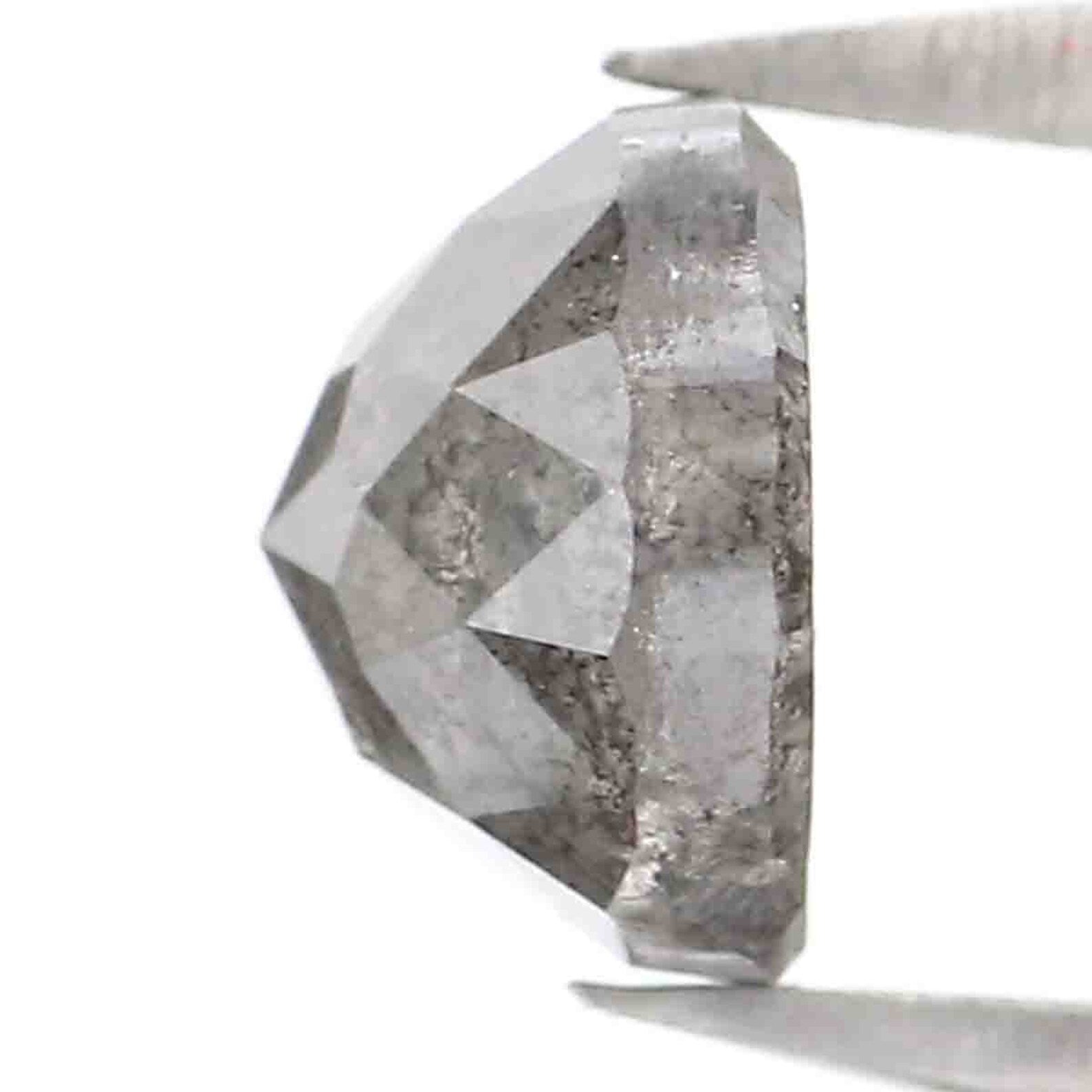 0.91 Ct Natural Loose Round Shape Diamond Salt And Pepper Round Diamond  5.65 MM Natural Loose Diamond Round Shape Rose Cut Diamond LQ2398