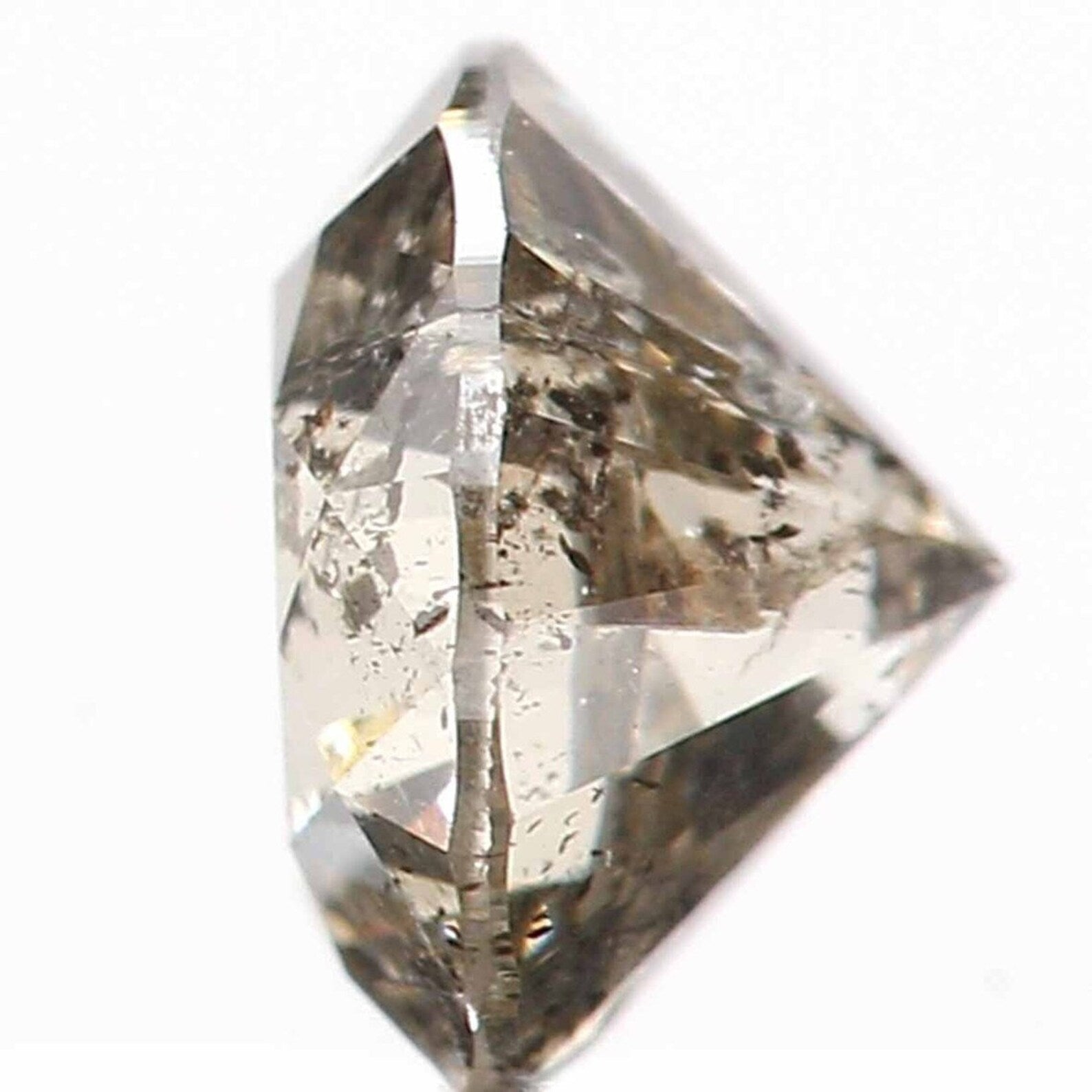 0.67 CT Natural Loose Round Brilliant Cut Diamond Salt And Pepper Diamond 5.35 MM Natural Loose Diamond Black Grey Round Cut Diamond NQ814