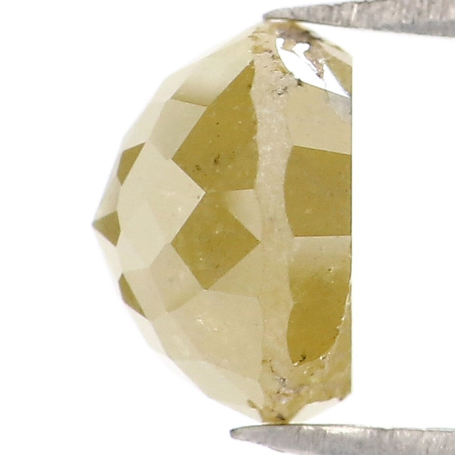 1.64 CT Natural Loose Round Shape Diamond Yellow Color Round Cut Diamond 6.60 MM Natural Diamond Green Color Round Rose Cut Diamond NQ7178