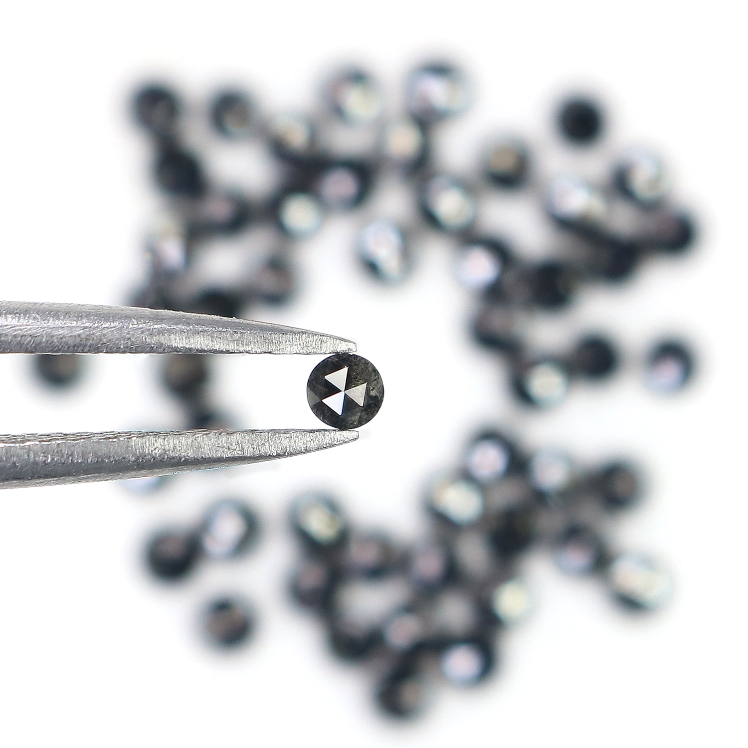 2.88 CT Natural Loose Round Rose Cut Diamond Black Color Round Shape Diamond 2.30 MM Natural Loose Black Color Round Rose Cut Diamond LQ1813