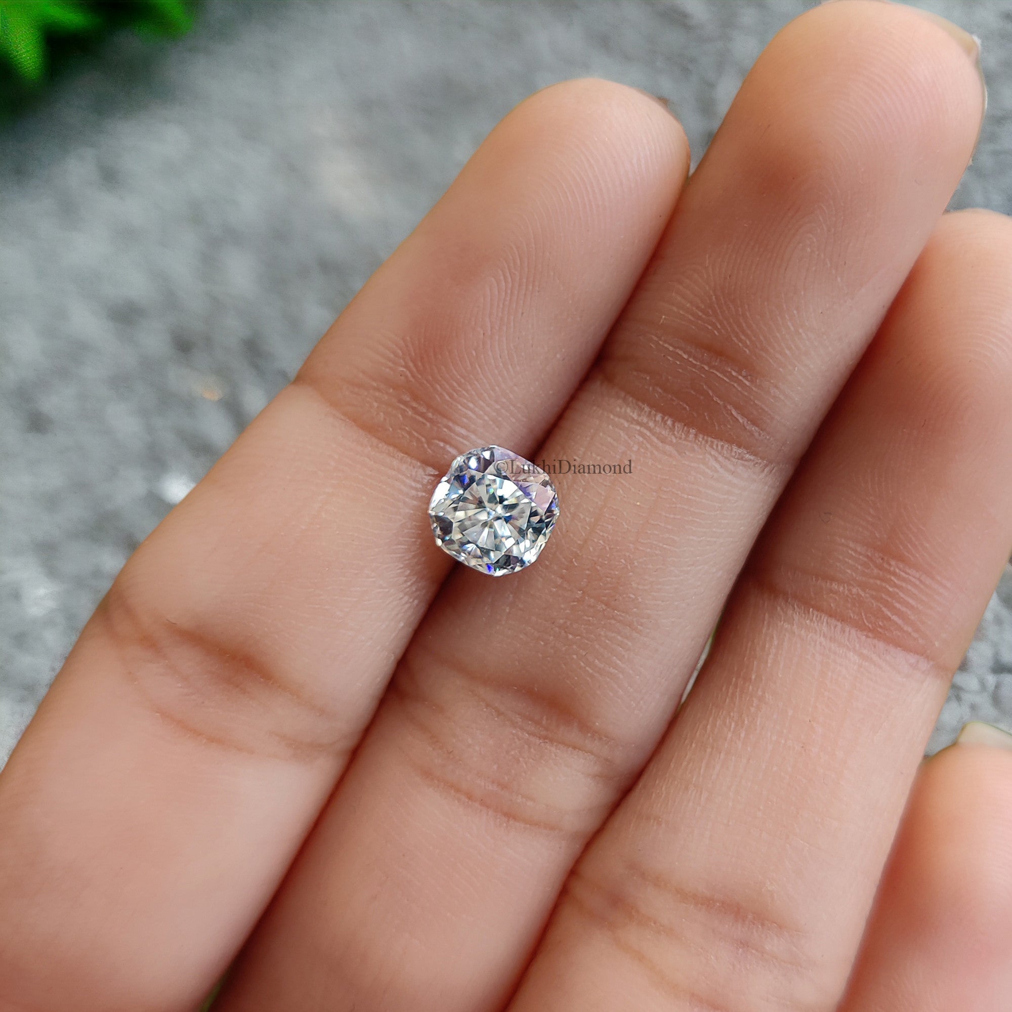 Cushion Brilliant Cut Loose White Moissanite Stone 6,7,8,9,10 MM Vintage Antique Handcrafted Eye Clean Moissanite Engagement Gift Ring Q130