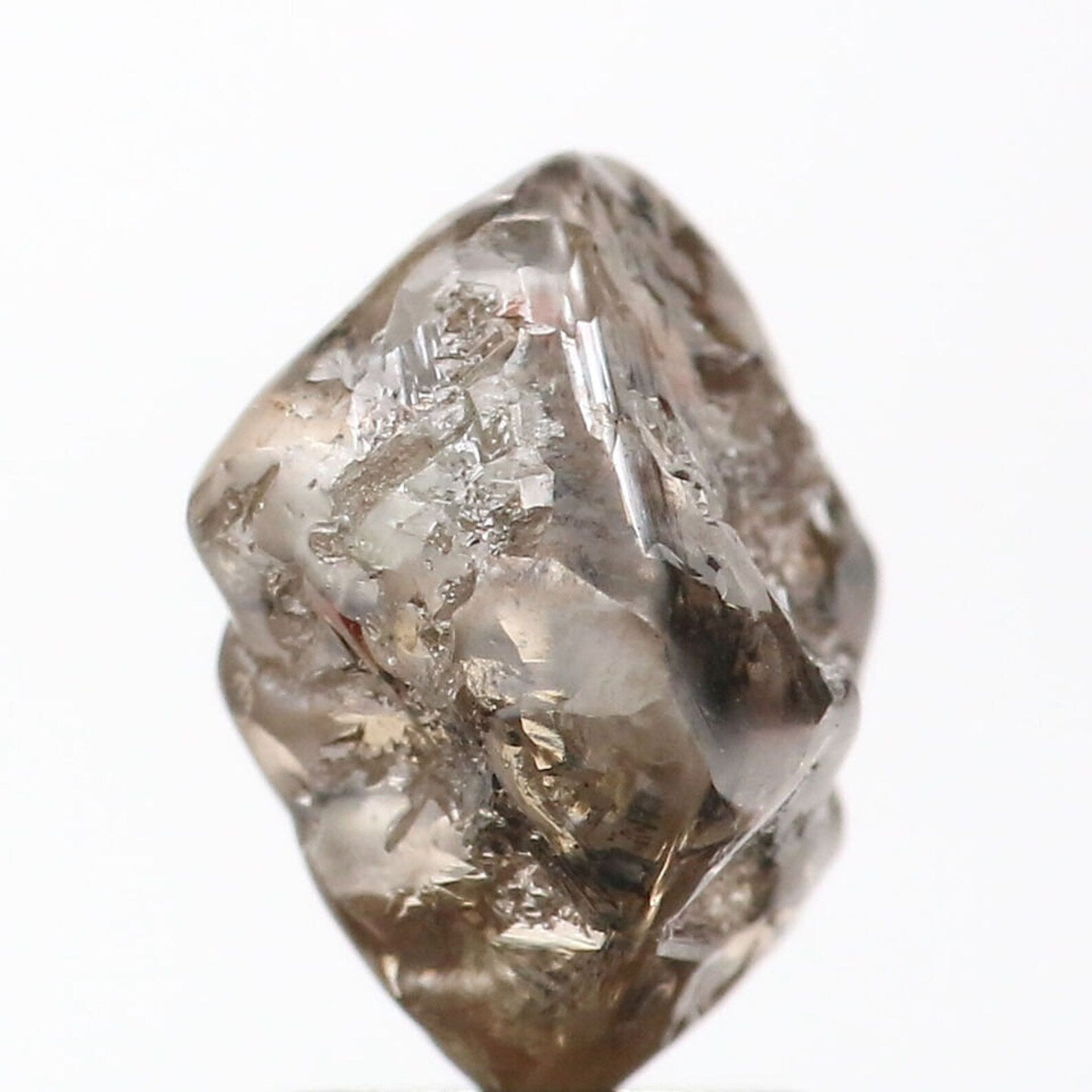 3.36 CT Natural Loose Rough Shape Diamond Brown Color Rough Diamond 9.70 MM Natural Loose Diamond Brown Color Rough Shape Diamond QN284