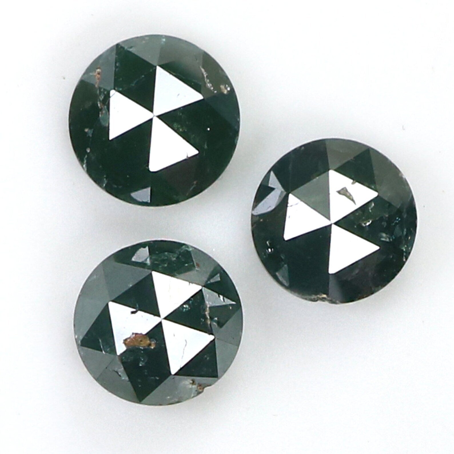 Natural Loose Rose Cut Blue Color Diamond 2.12 CT 5.00 MM Round Rose Cut Shape Diamond N269