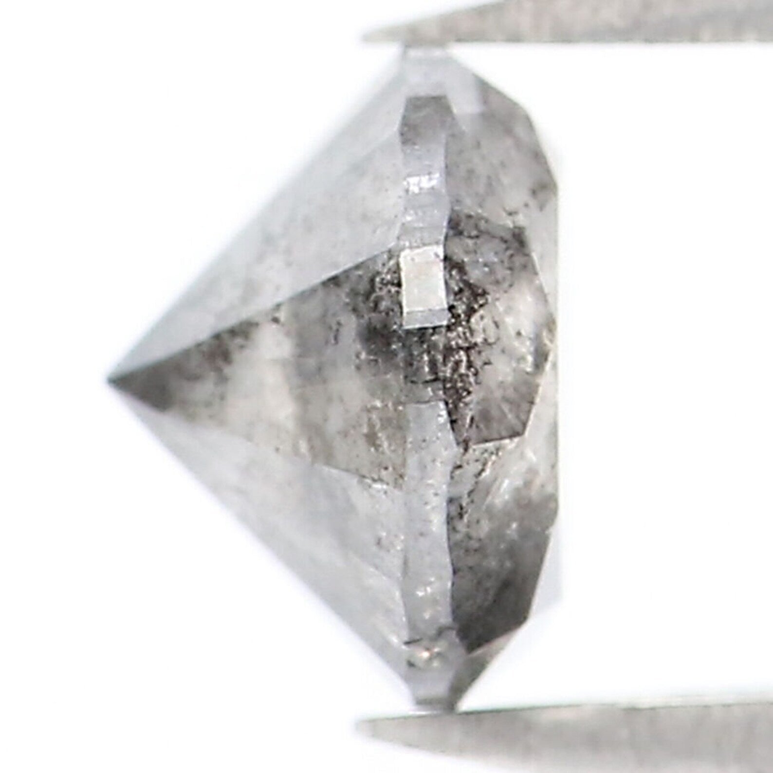0.93 Ct Natural Loose Round Brilliant Cut Diamond Salt And Pepper Round Diamond 5.80 MM Natural Black Grey Color Round Shape Diamond NQ9357