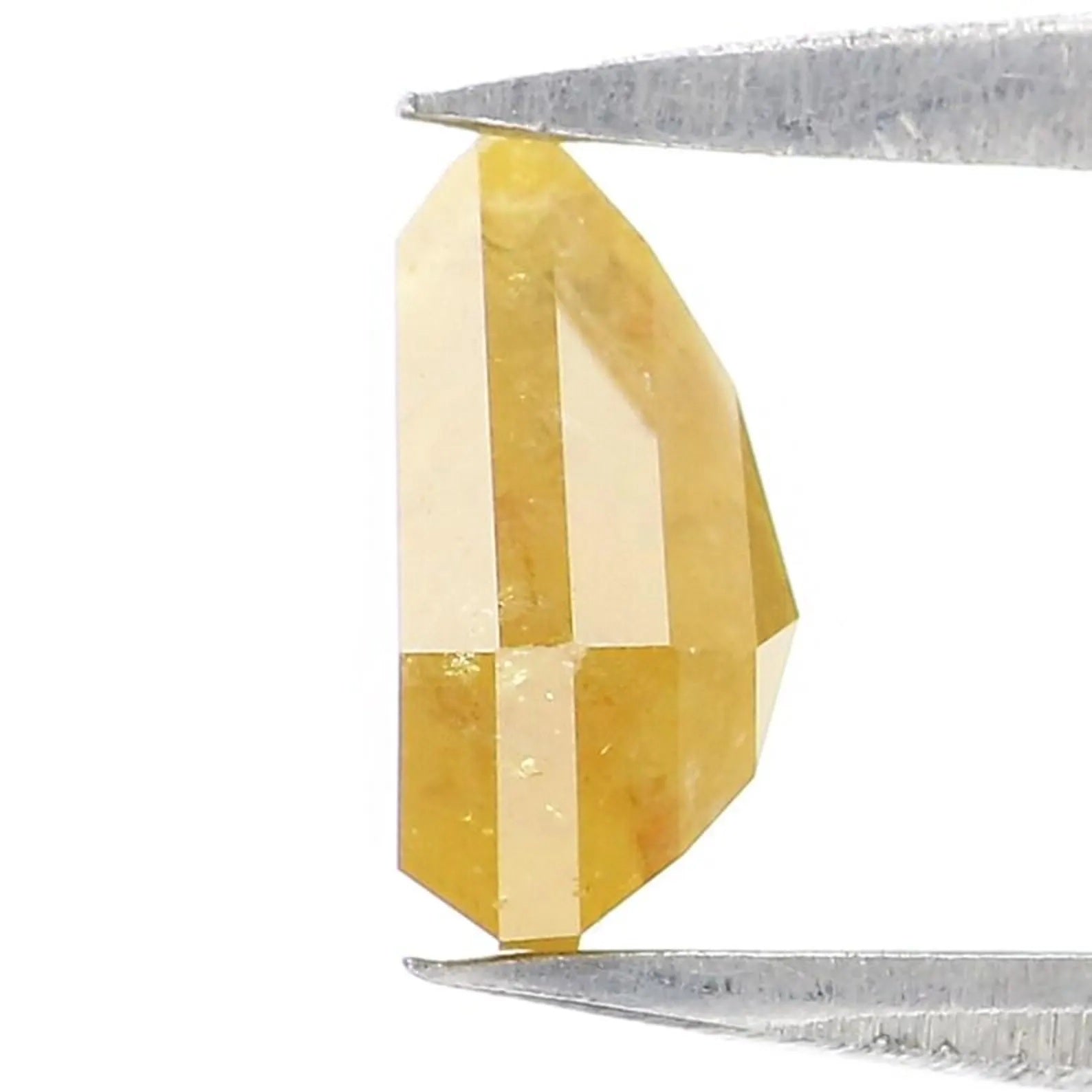 0.99 CT Natural Loose Shield Shape Diamond Yellow Color Shield Cut Diamond 6.80 MM Natural Loose Yellow Color Shield Rose Cut Diamond NQ684