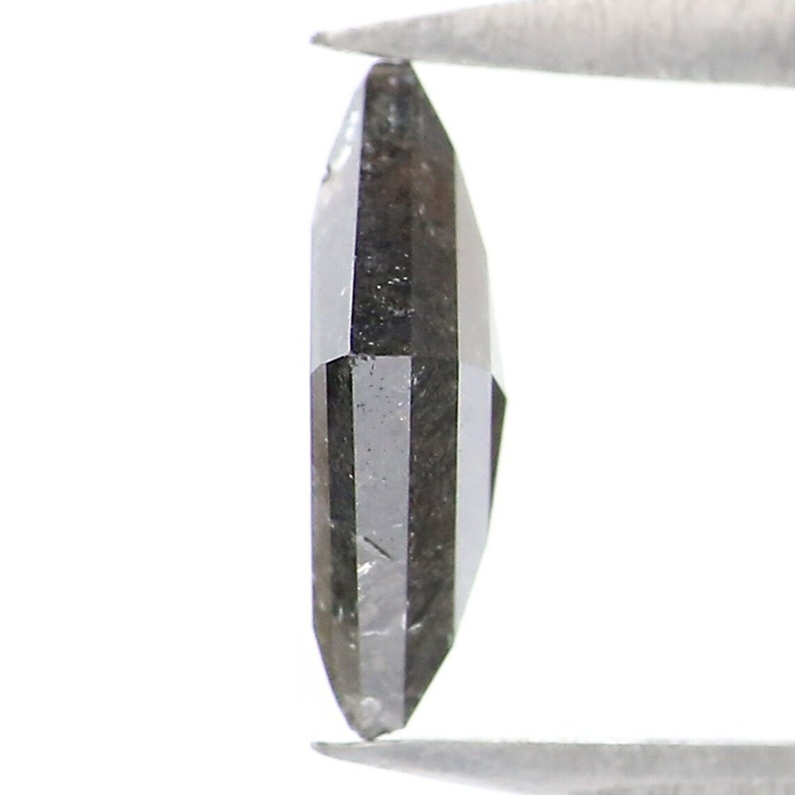 0.68 Ct Natural Loose Antique Shape Diamond Salt And Pepper Antique Diamond 7.99 MM Natural Black Grey Color Antique Rose Cut Diamond NQ1973