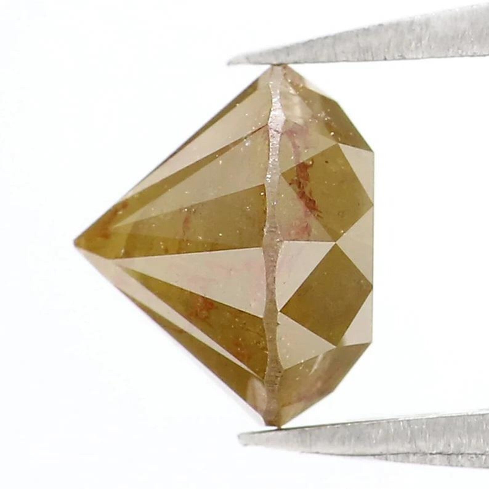 1.55 CT Natural Loose Round Shape Diamond Yellow Color Round Diamond 6.65 MM Natural Diamond Yellow Color Round Brilliant Cut Diamond NQ1692
