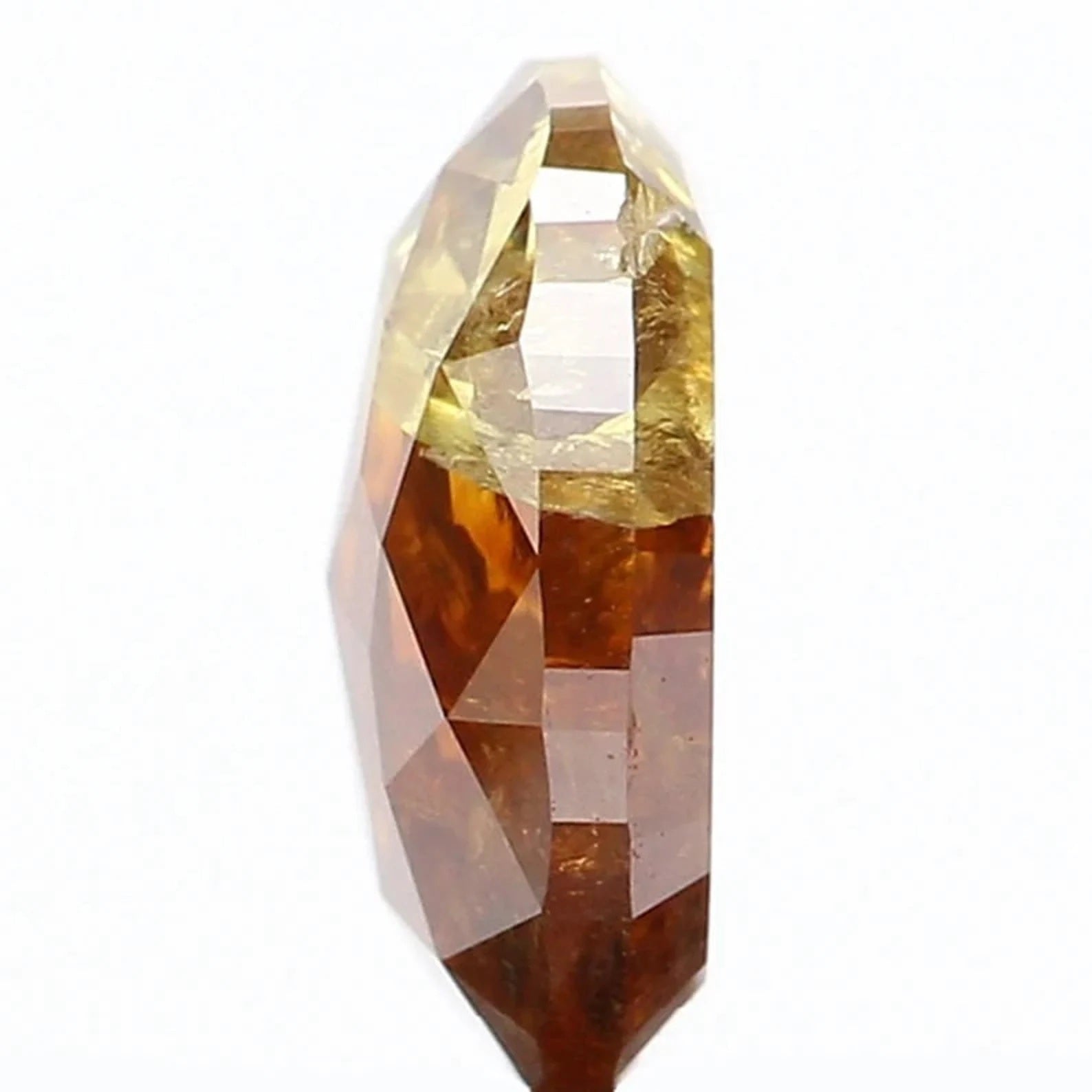 0.91 Ct Natural Loose Oval Shape Diamond Brown Yellow Color Oval Cut Diamond 7.05 MM Natural Brown Yellow Color Oval Rose Cut Diamond QN1052