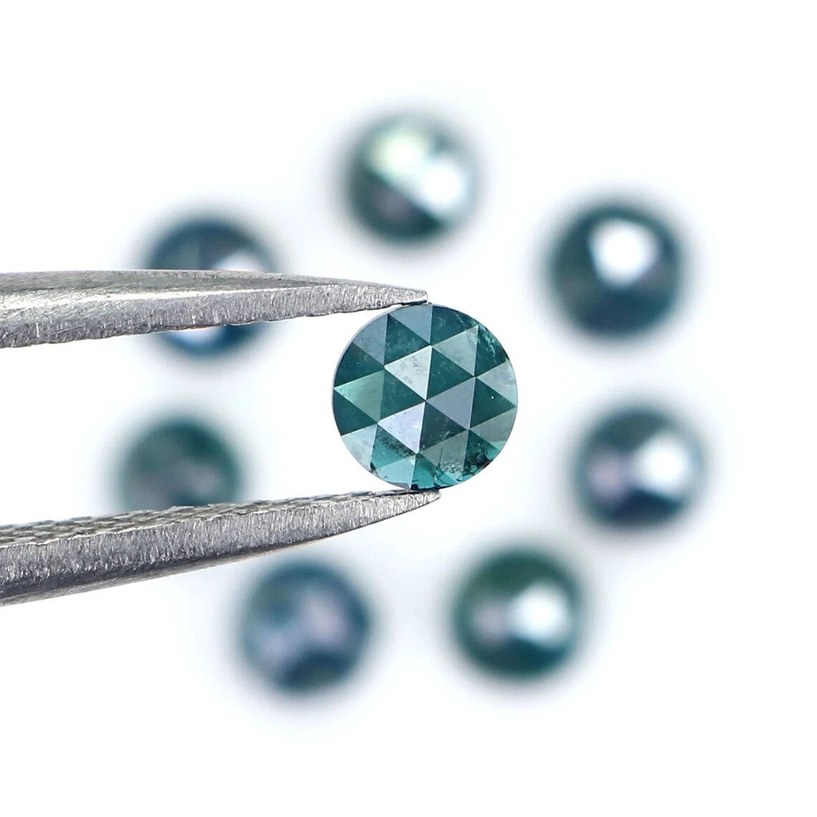 1.89 Ct Natural Loose Round Shape Diamond Blue Color Round Diamond 3.45 MM Natural Loose Diamond Blue Color Round Rose Cut Diamond NQ2089