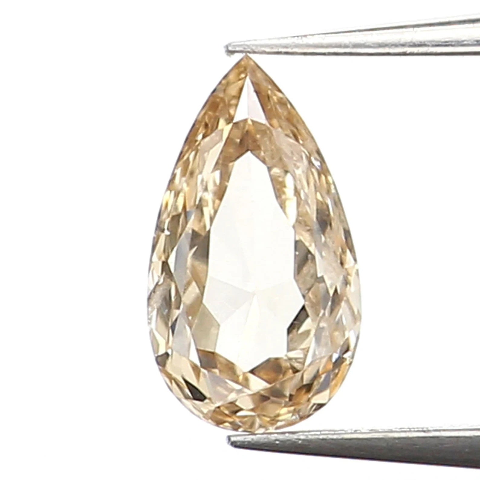 0.19 Ct Natural Loose Diamond, Yellow Pear Diamond, Rustic Diamond, Antique Diamond, Real Diamond, Grey Diamond, Fancy Shape Diamond N609