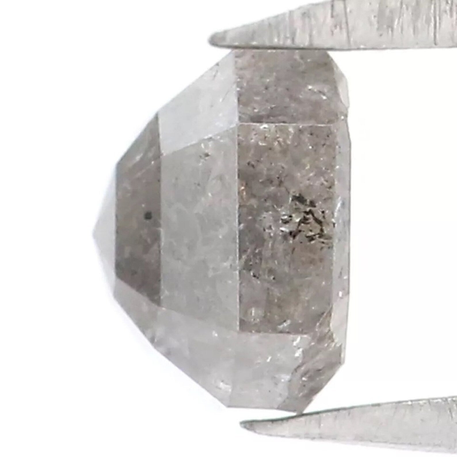 0.51 Ct Natural Loose Emerald Shape Diamond Salt And Pepper Emerald Cut Diamond 4.10 MM Natural Grey Color Emerald Rose Cut Diamond NQ8350
