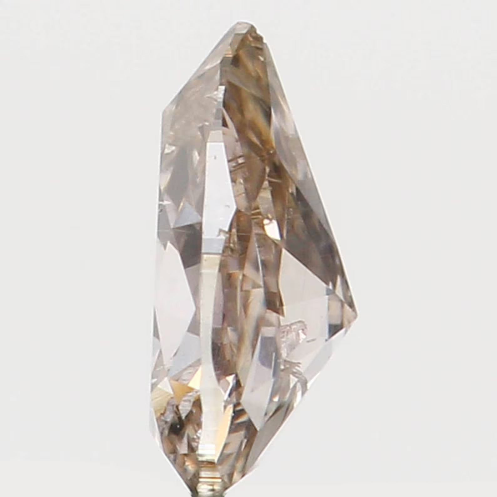 0.14 Ct Natural Loose Diamond Pear Brown Color I2 Clarity 4.10 MM N7488