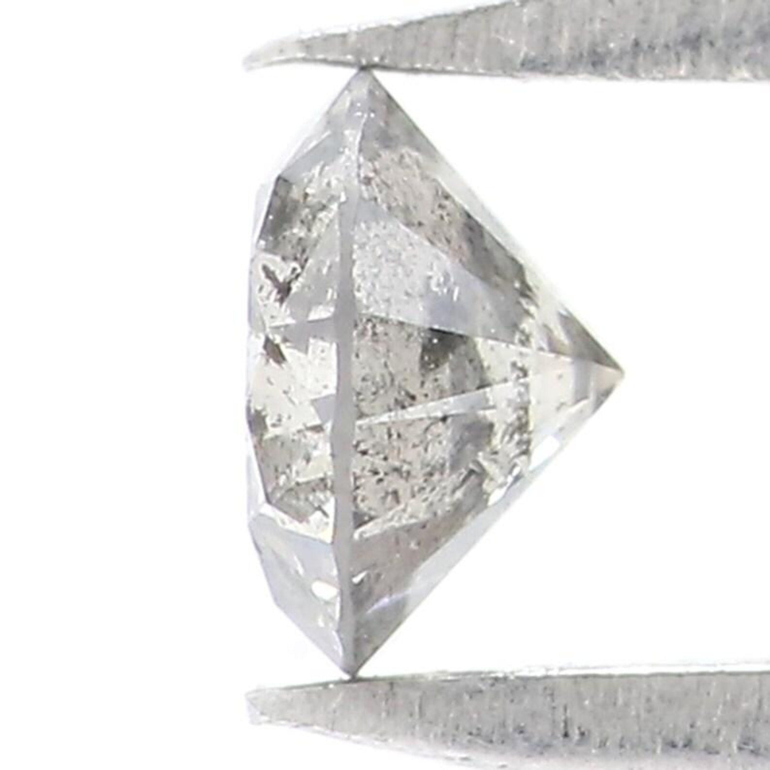 0.29 CT Natural Loose Round Shape Diamond Salt And Pepper Round Diamond 4.20 MM Natural Black Grey Color Round Brilliant Cut Diamond NQ2316