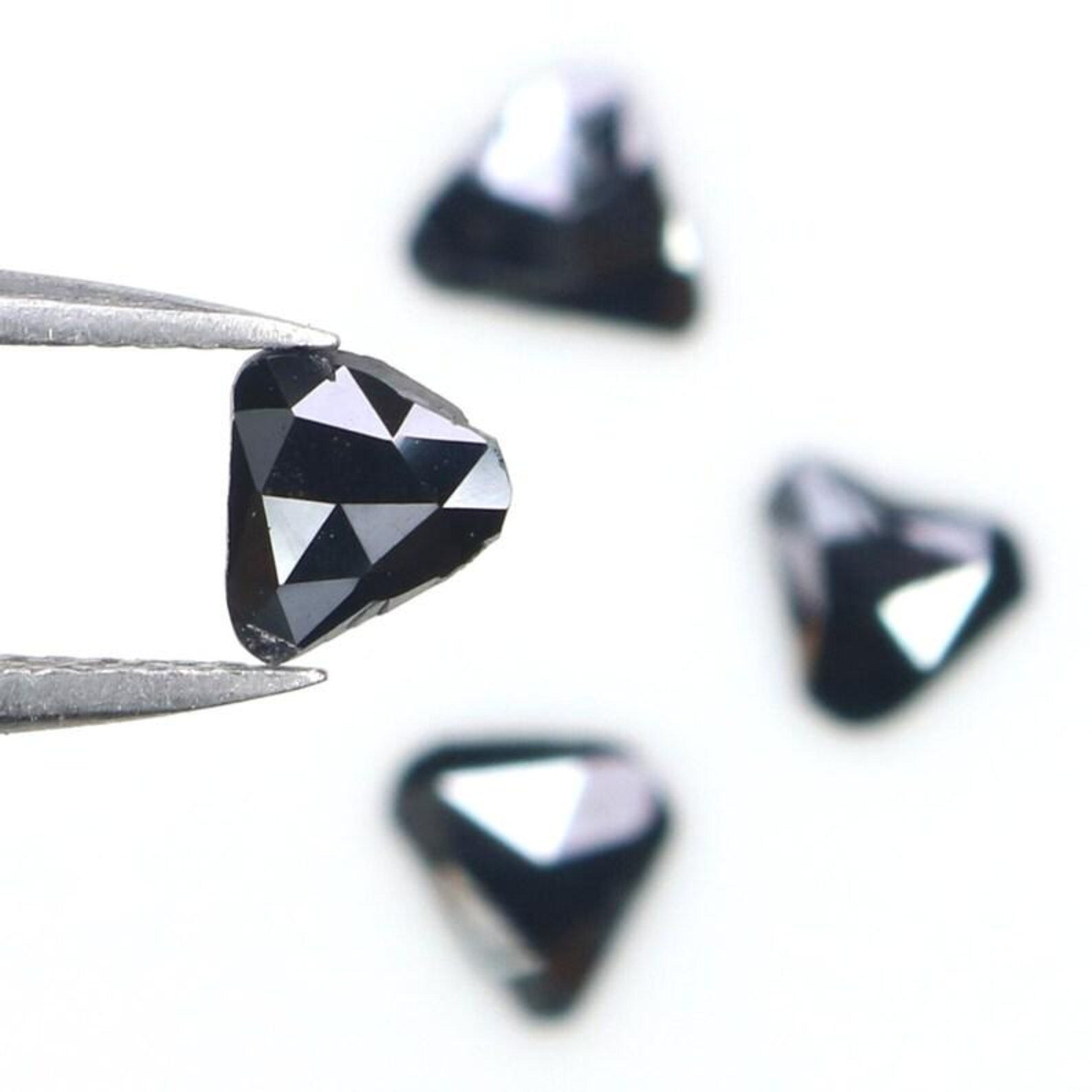 1.05 CT Natural Loose Slice Shape Diamond Black Color Irregular Cut Diamond 5.90 MM Natural Loose Black Color Slice Rose Cut Diamond NQ2251