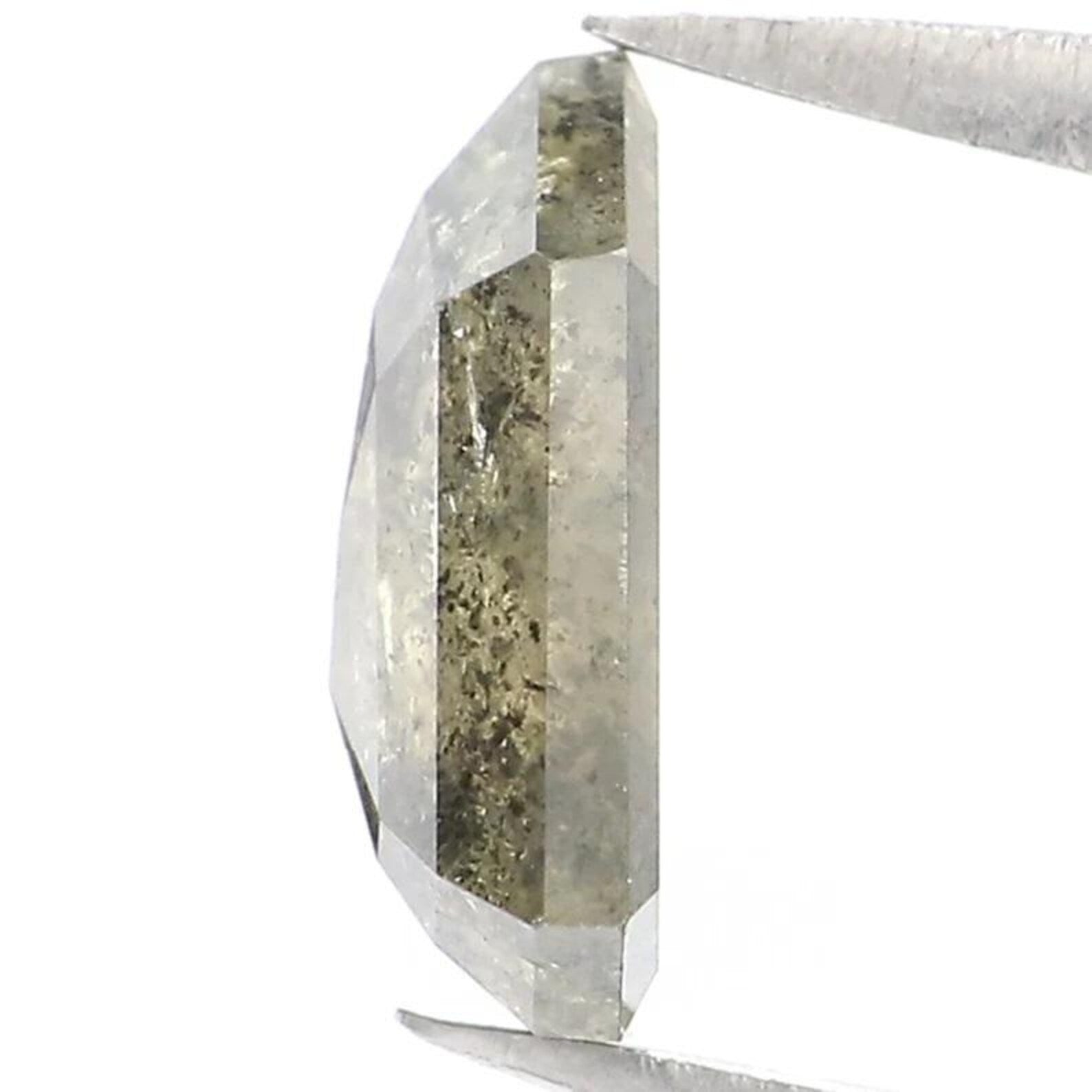 1.19 CT Natural Loose Shield Shape Diamond Grey Color Shield Cut Diamond 8.00 MM Natural Loose Green Color Shield Rose Cut Diamond NQ9436