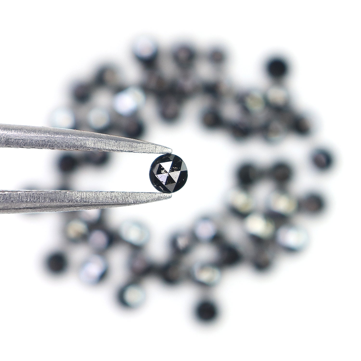 3.25 CT Natural Loose Round Rose Cut Diamond Black Color Round Shape Diamond 2.60 MM Natural Loose Black Color Round Rose Cut Diamond LQ1832