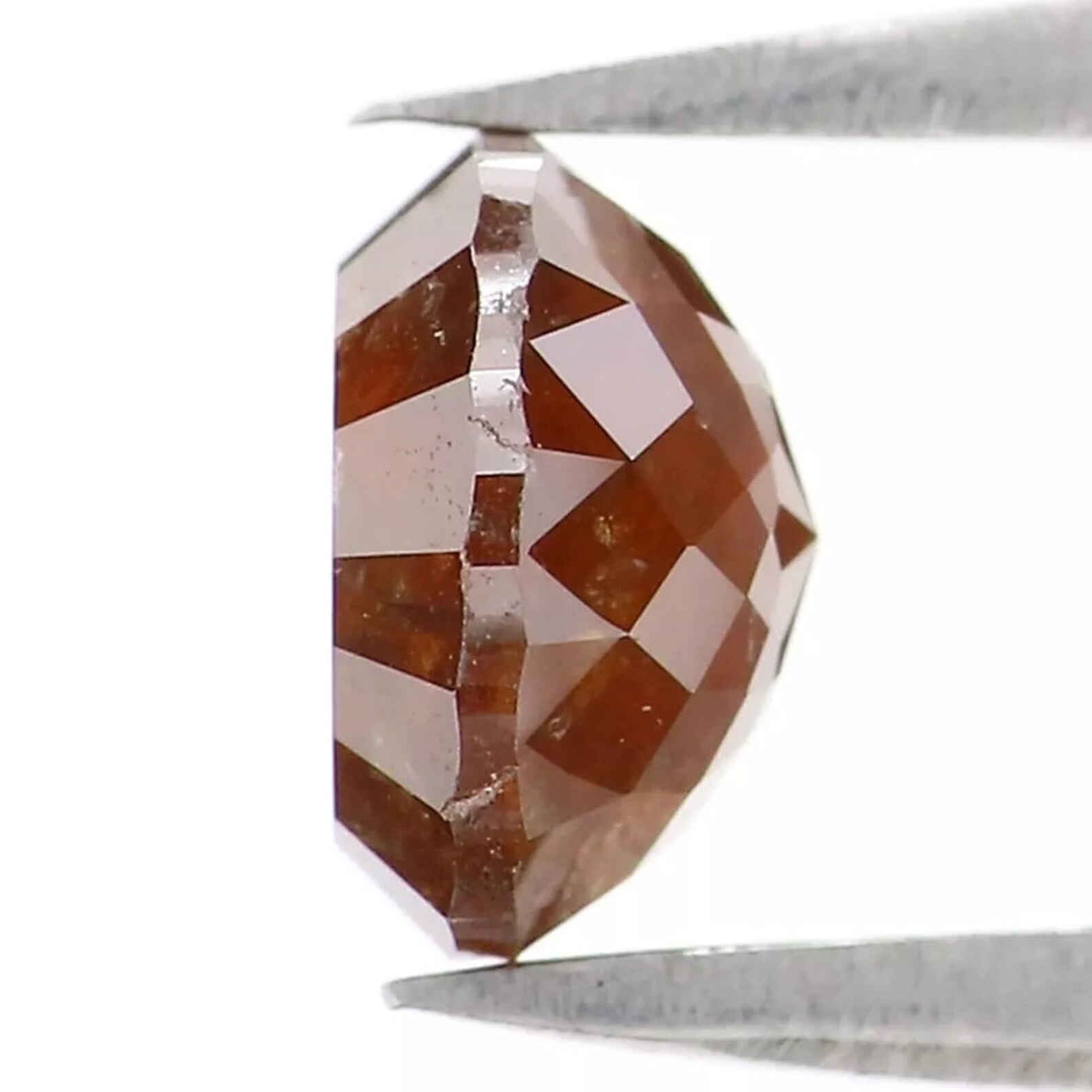 1.43 Ct Natural Loose Round Shape Diamond Brown Color Round Cut Diamond 6.65 MM Natural Diamond Brown Color Round Rose Cut Diamond NQ580