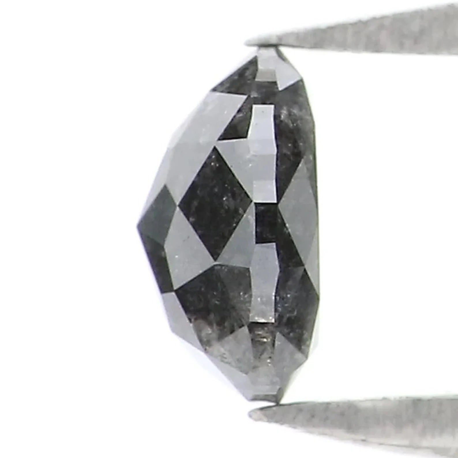 0.45 CT Natural Loose Oval Shape Diamond Salt And Pepper Oval Cut Diamond 5.15 MM Natural Diamond Black Grey Oval Rose Cut Diamond NQ2140