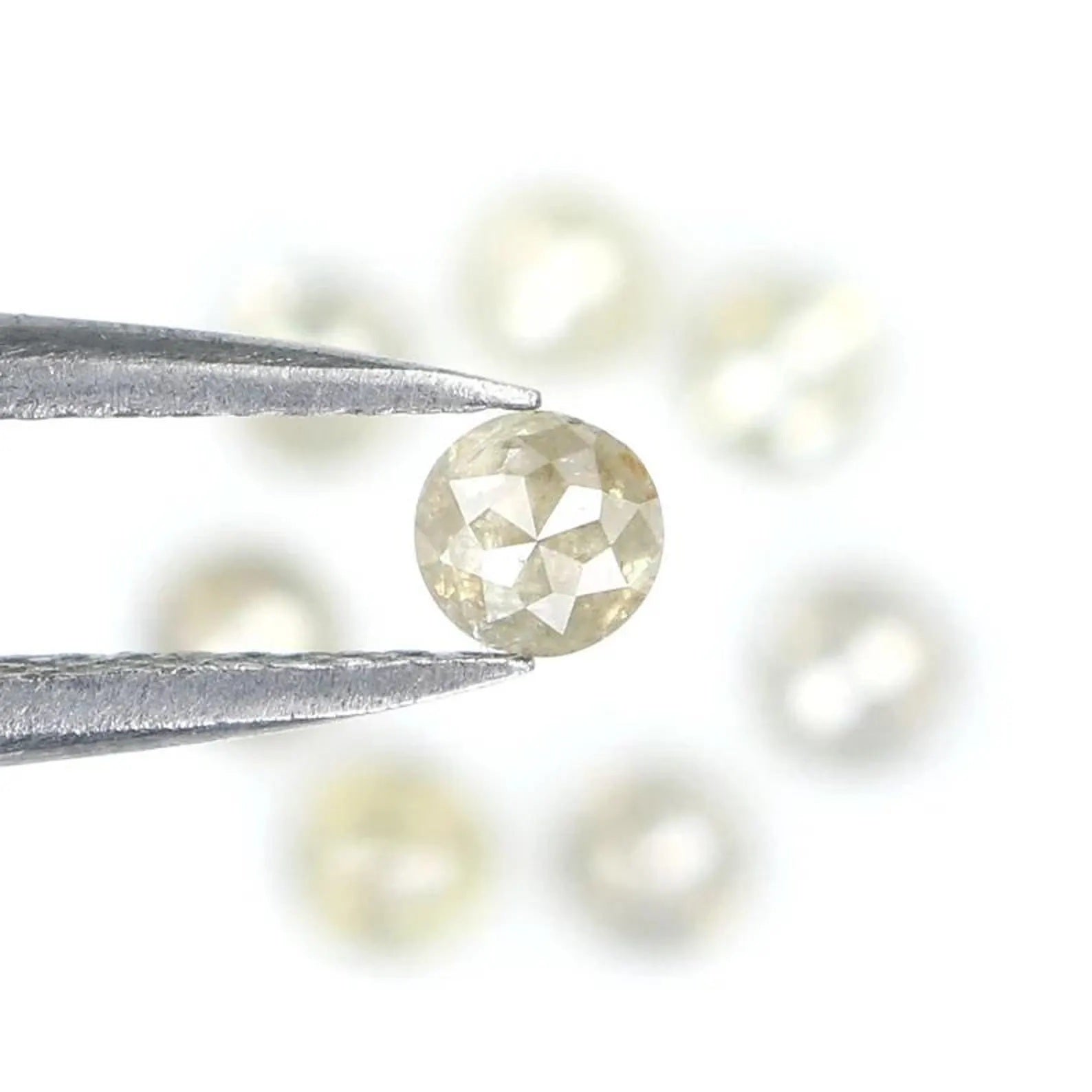 1.34 CT Natural Loose Round Shape Diamond Yellow Color Round Cut Diamond 3.10 MM Natural Diamond Grey Color Round Rose Cut Diamond NQ430