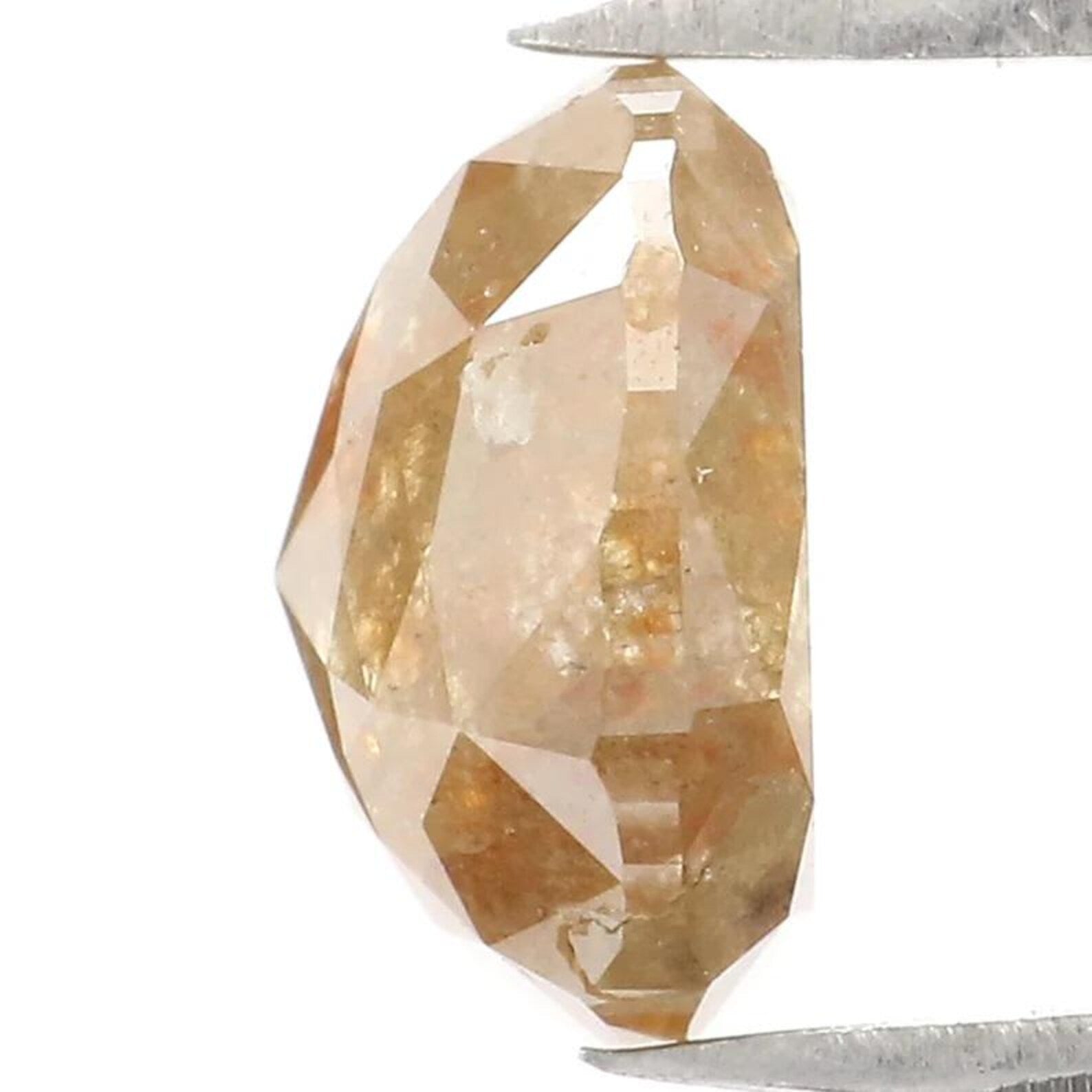 2.19 CT Natural Loose Oval Shape Diamond Brown Color Oval Cut Diamond 8.15 MM Natural Loose Diamond Yellow Color Oval Rose Cut Diamond NQ321
