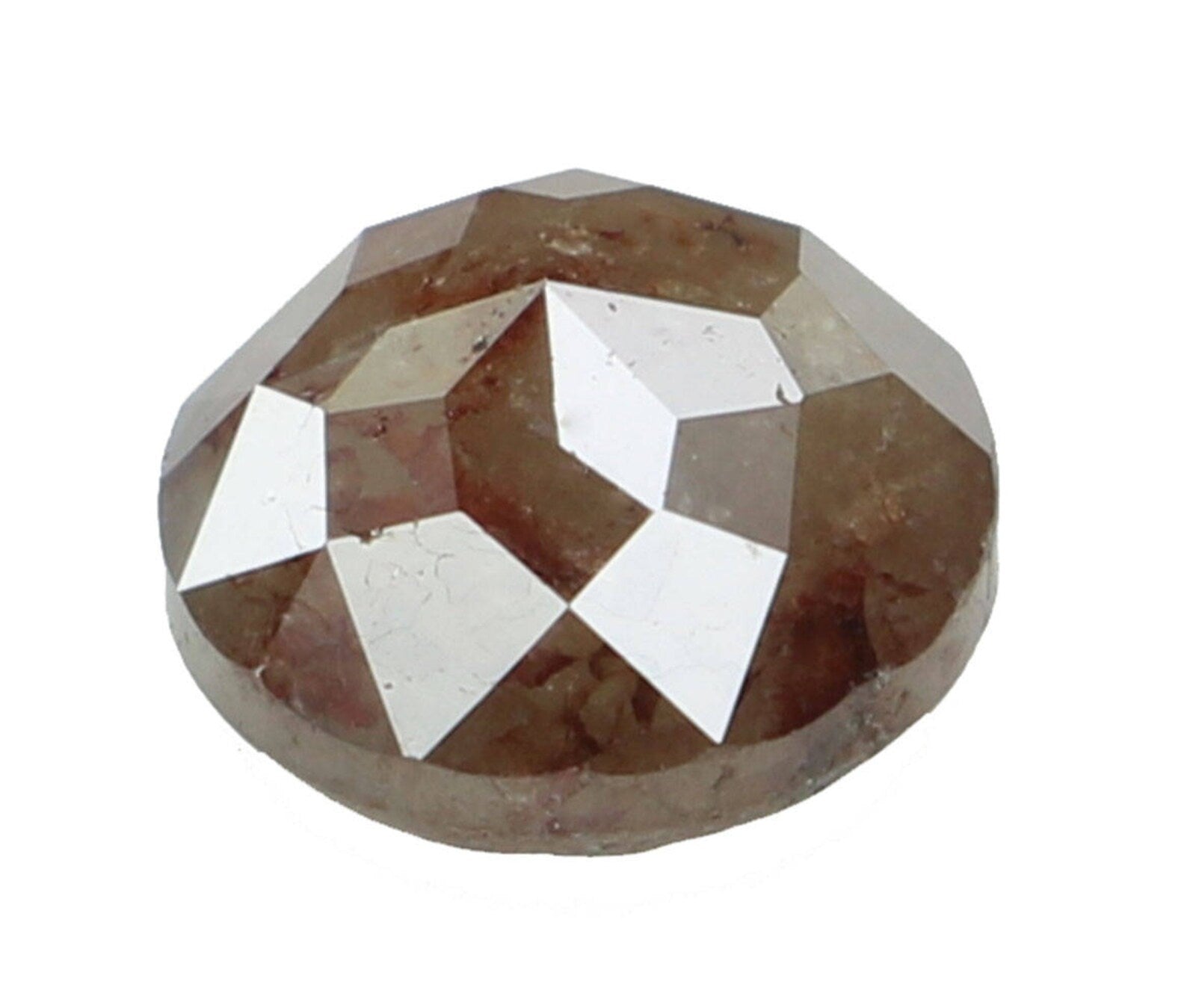 1.15 Ct Natural Loose Round Rose Cut Diamond Brown Color Round Cut Diamond 6.00 MM Natural Loose Diamond Brown Round Rose Cut Diamond N8034