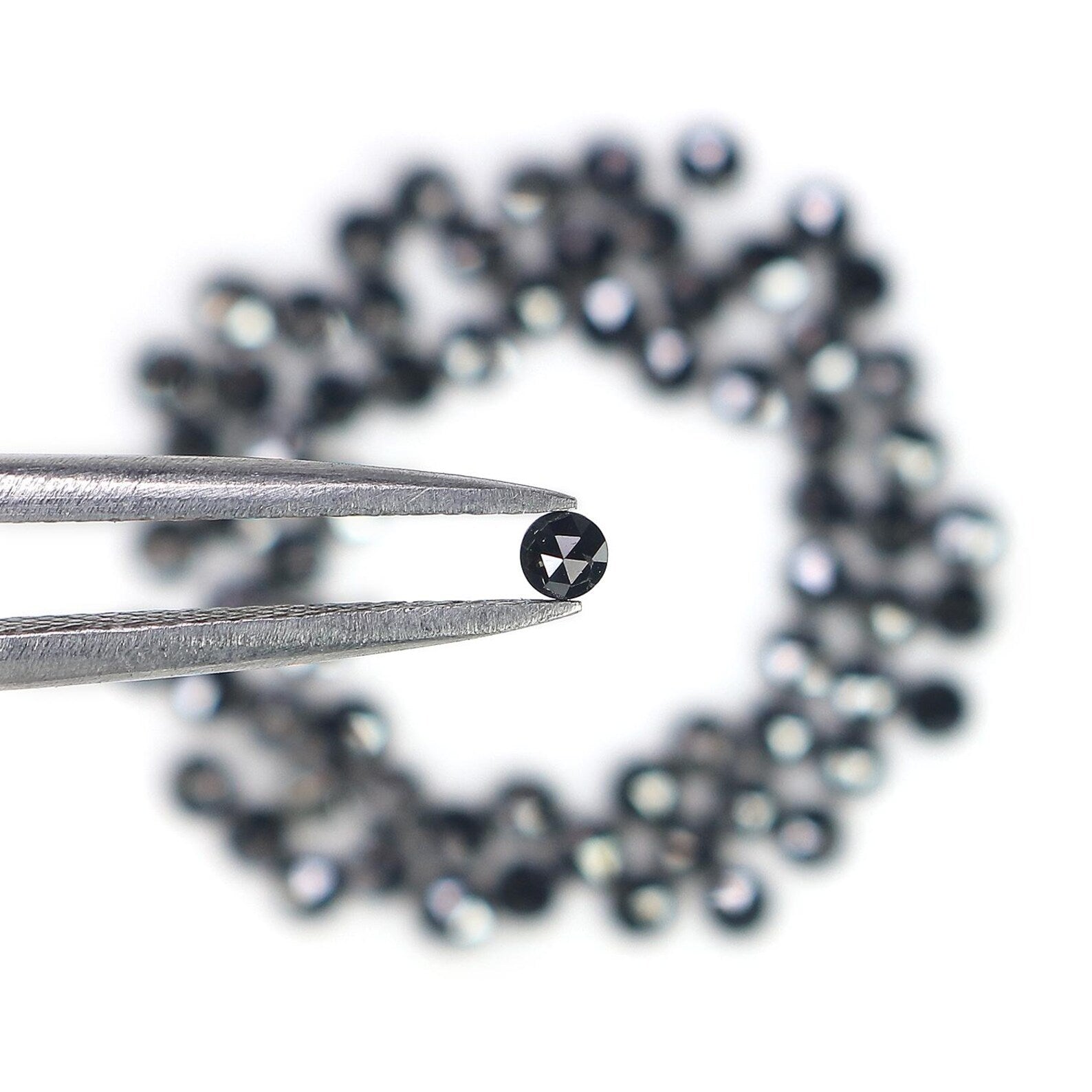 3.08 CT Natural Loose Round Shape Diamond Black Color Round Cut Diamond 2.20 MM Natural Diamond Black Color Round Rose Cut Diamond NQ1762