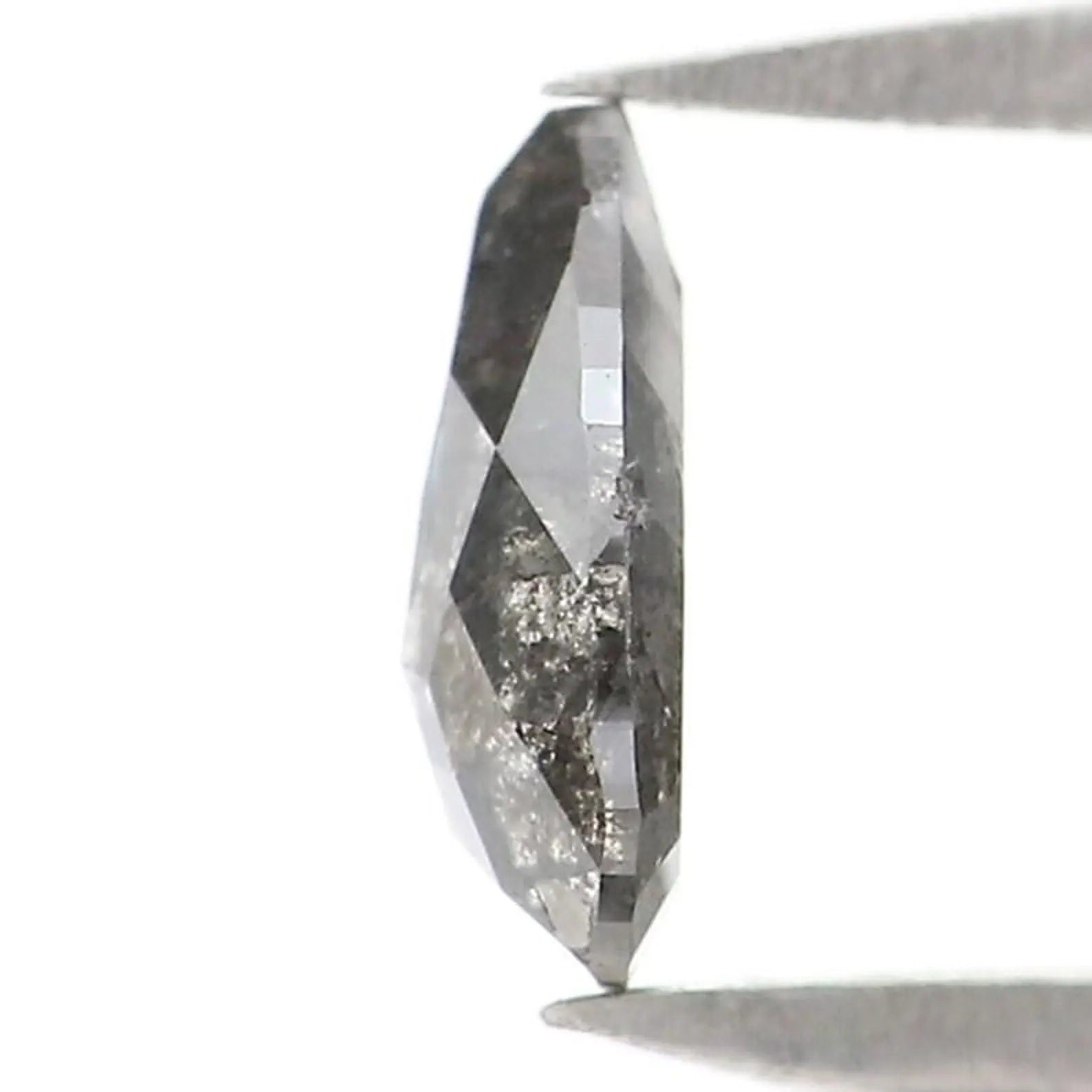 0.32 CT Natural Loose Pear Shape Diamond Salt And Pepper Pear Diamond 5.80 MM Natural Loose Black Grey Color Pear Rose Cut Diamond NQ2122