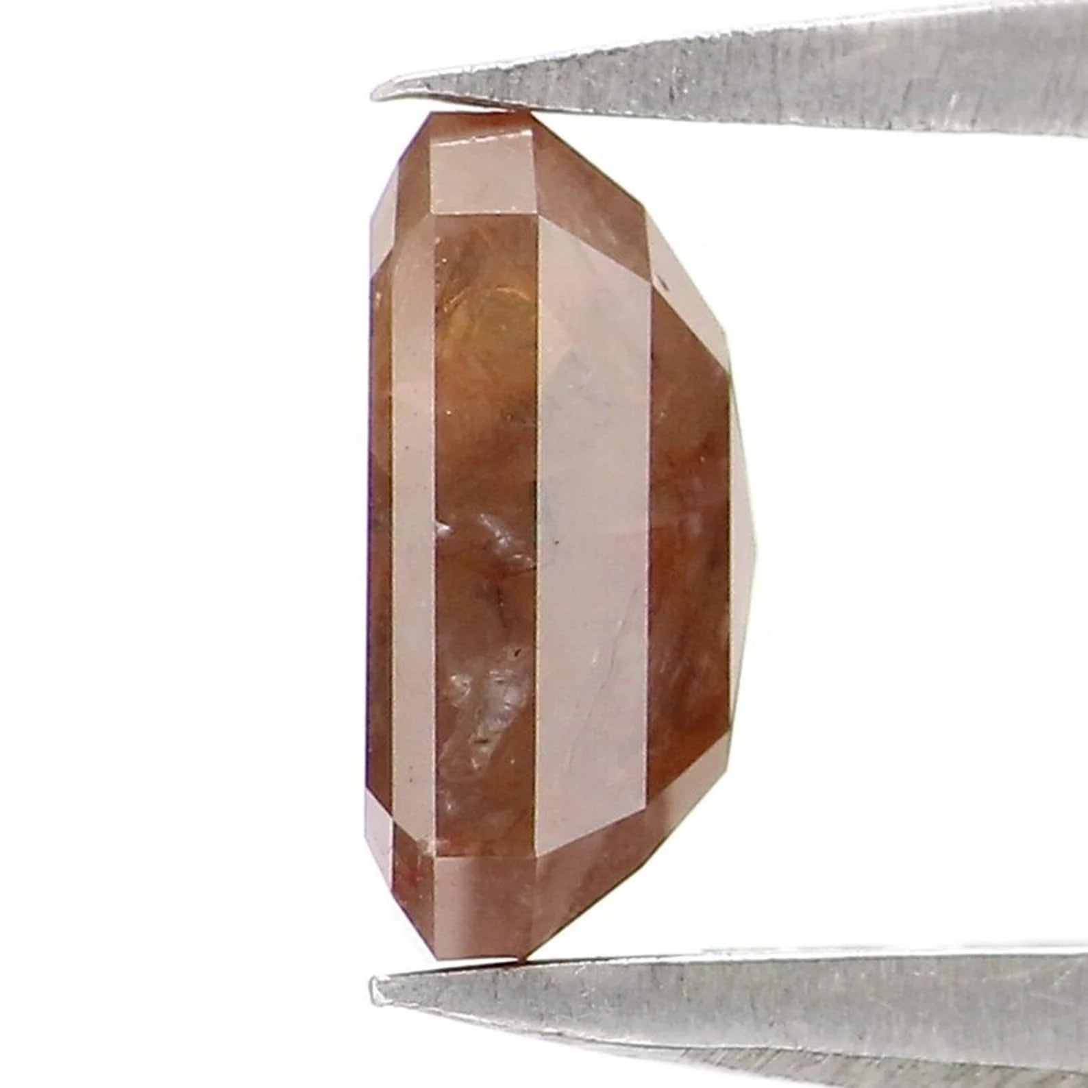 1.08 CT Natural Loose Emerald Shape Diamond Brown Color Emerald Diamond 6.85 MM Natural Diamond Brown Color Emerald Rose Cut Diamond NQ479