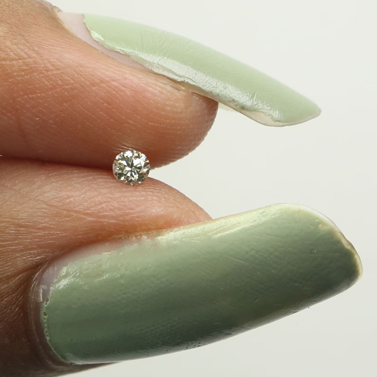 0.06 Ct Natural Loose Diamond, Light Yellow Diamond, Round Diamond, Round Brilliant Cut Diamond, Sparkling Diamond, Rustic Diamond N6504
