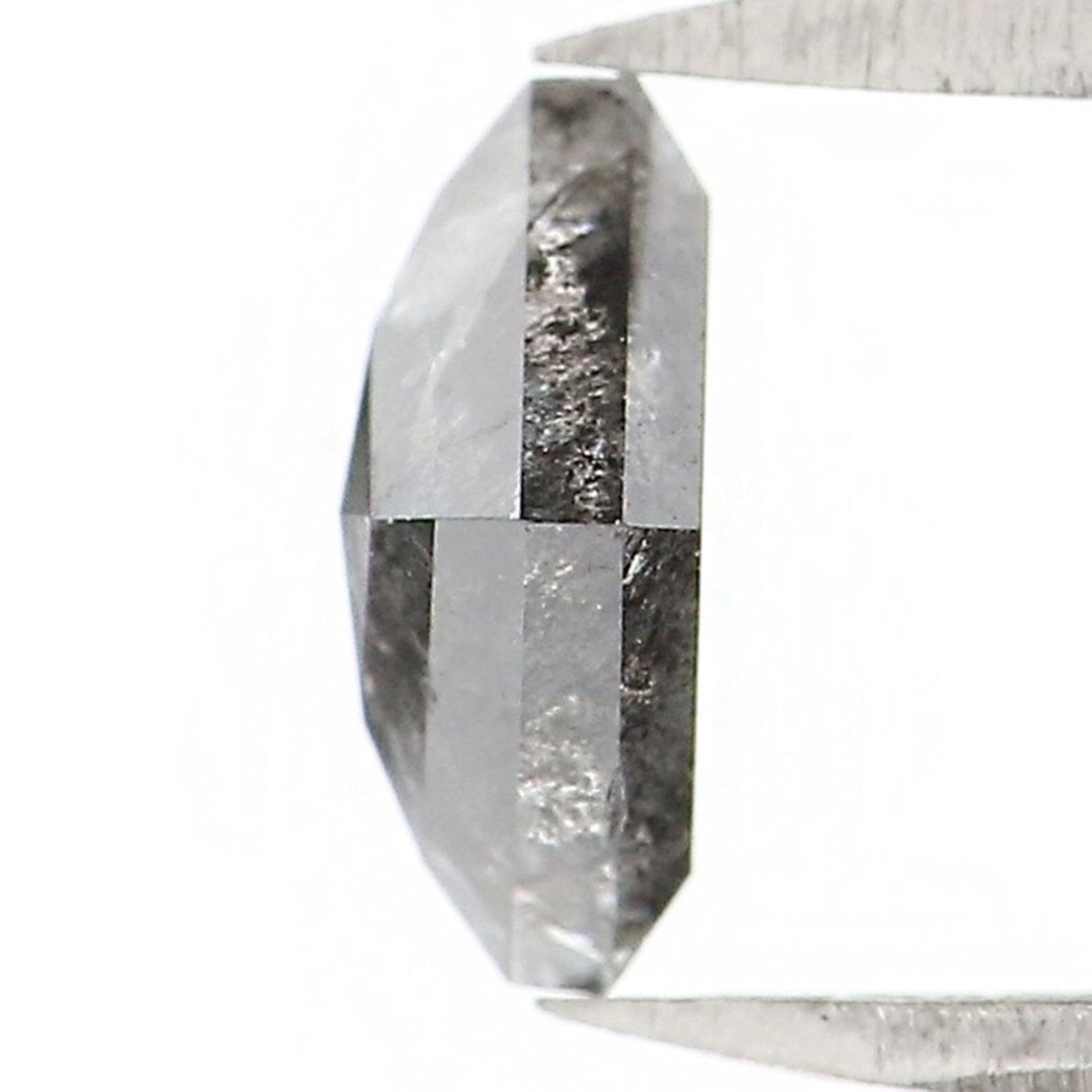 0.82 Ct Natural Loose Kite Cut Diamond Salt And Pepper Kite Cut Diamond 7.05 MM Natural Loose Black Grey Color Kite Rose Cut Diamond QN1650