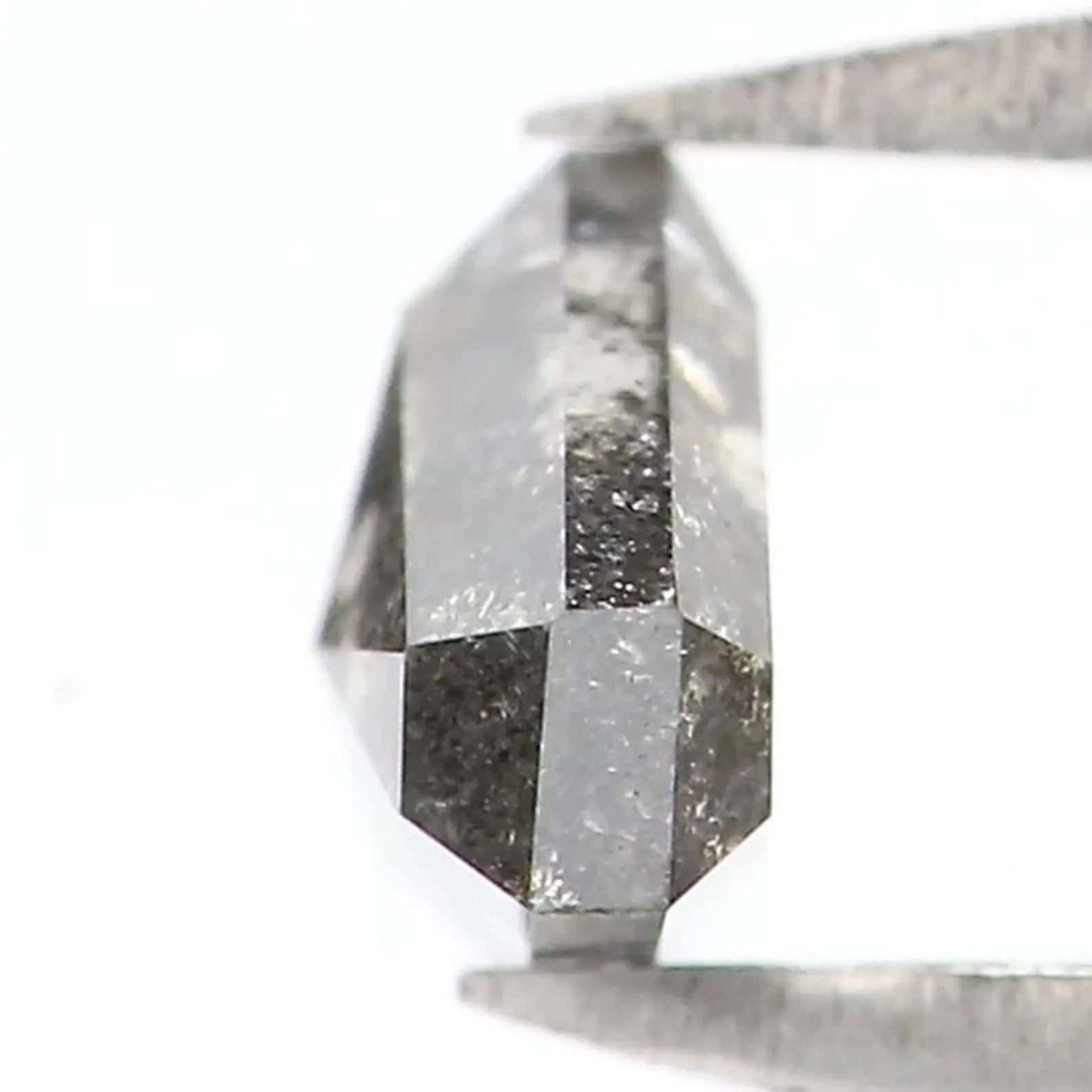 0.36 CT Natural Loose Shield Shape Diamond Salt And Pepper Shield Diamond 3.90 MM Natural Black Grey Color Shield Rose Cut Diamond NQ7289