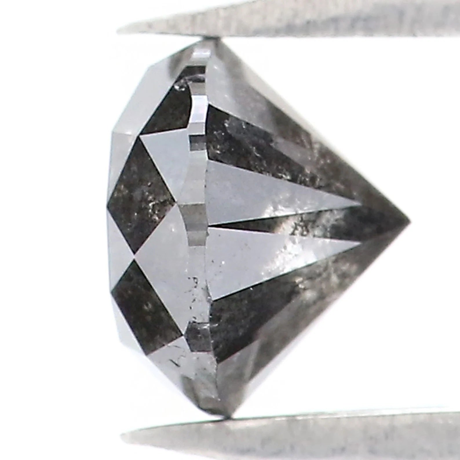 Natural Loose Round Diamond Black Grey Color 0.83 CT 5.40 MM Round Brilliant Cut Diamond KDN8714