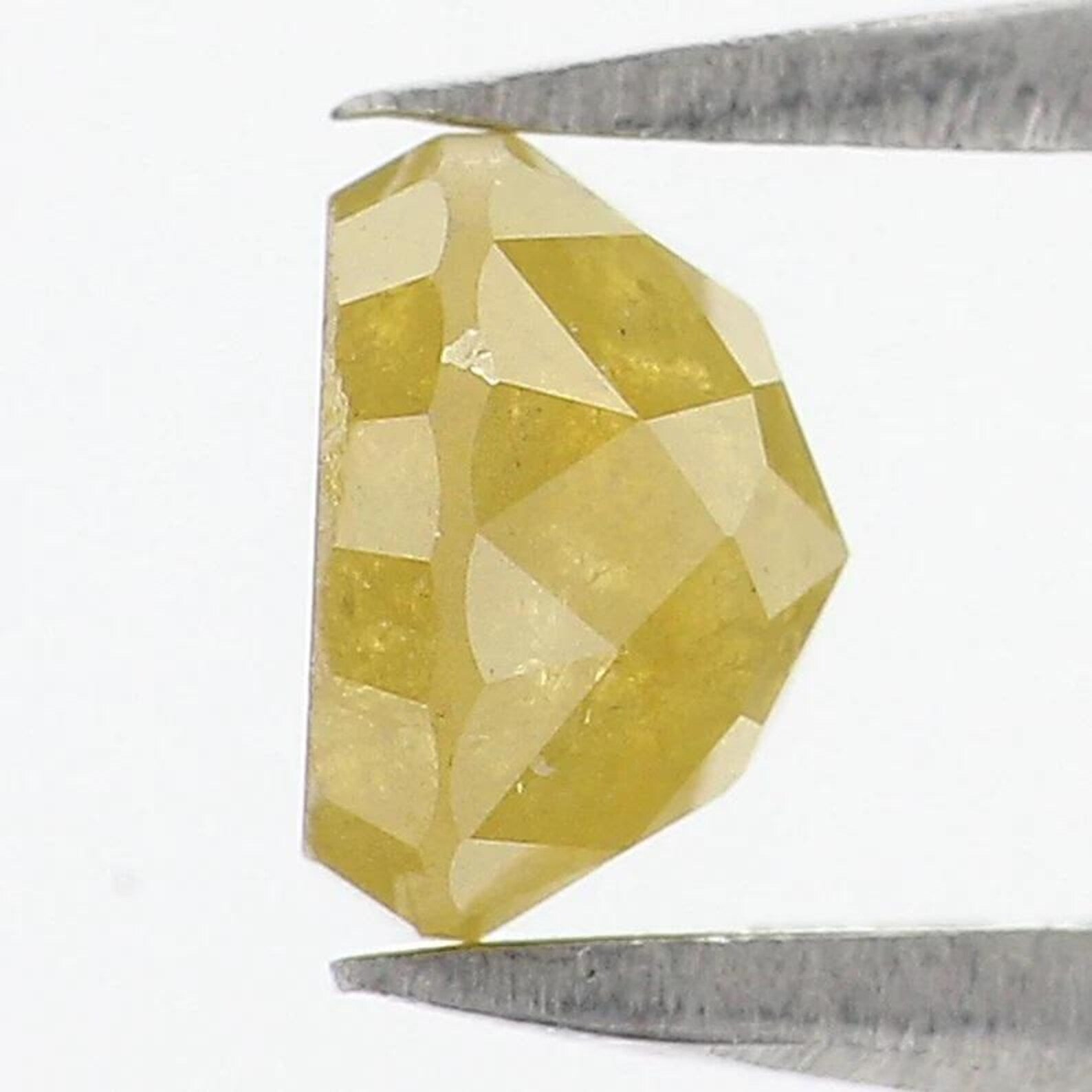 0.36 CT Natural Loose Round Shape Diamond Yellow Color Round Cut Diamond 5.40 MM Natural Loose Yellow Color Round Rose Cut Diamond NQ9619