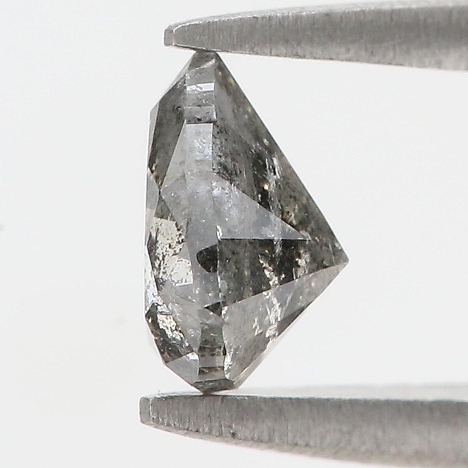 0.77 CT Natural Loose Pear Shape Diamond Salt And Pepper Pear Cut Diamond 6.20 MM Natural Loose Diamond Pear Shape Rose Cut Diamond QN8806