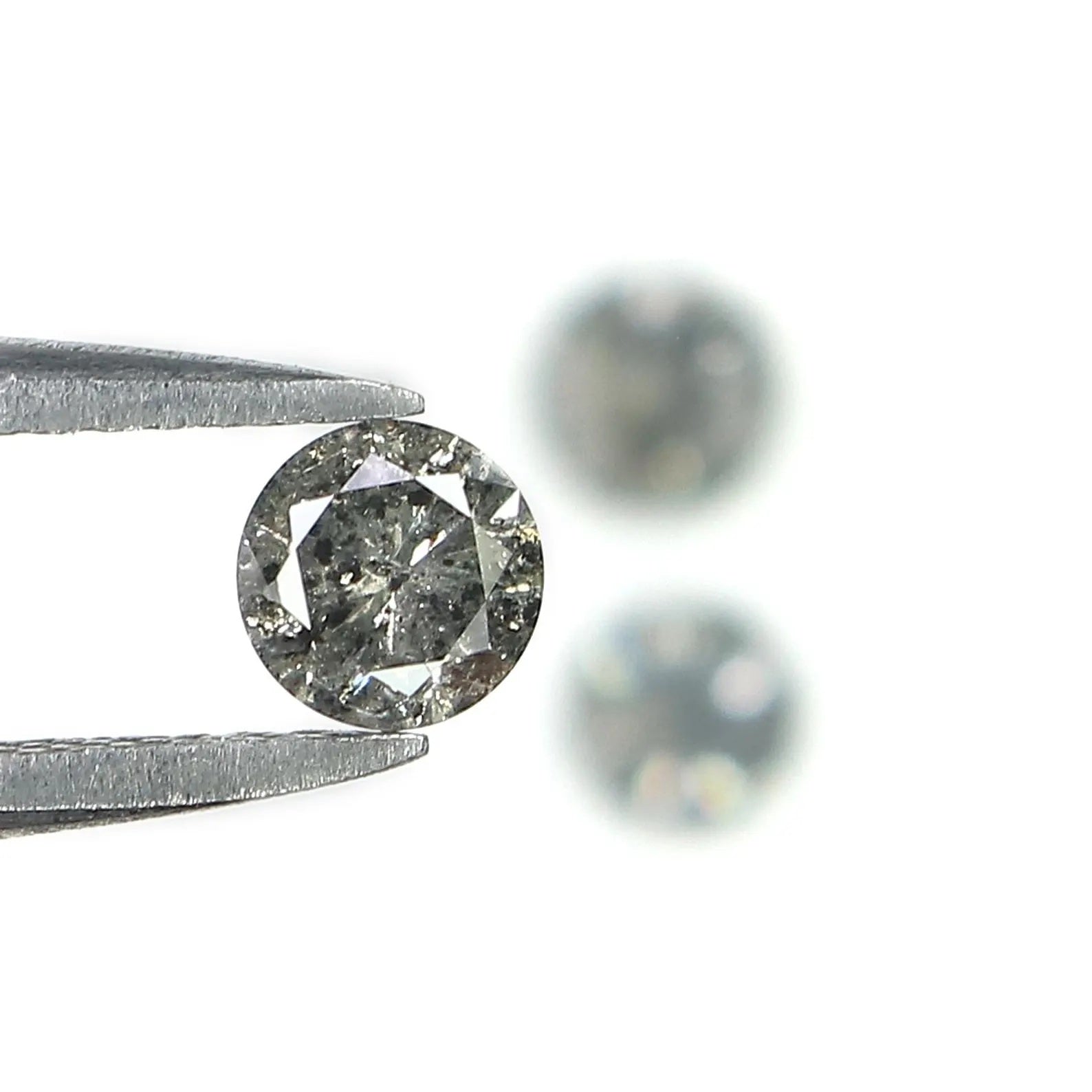 0.72 CT Natural Loose Round Shape Diamond Salt And Pepper Round Cut Diamond 3.60 MM Natural Loose Diamond Round Brilliant Cut Diamond NQ1851