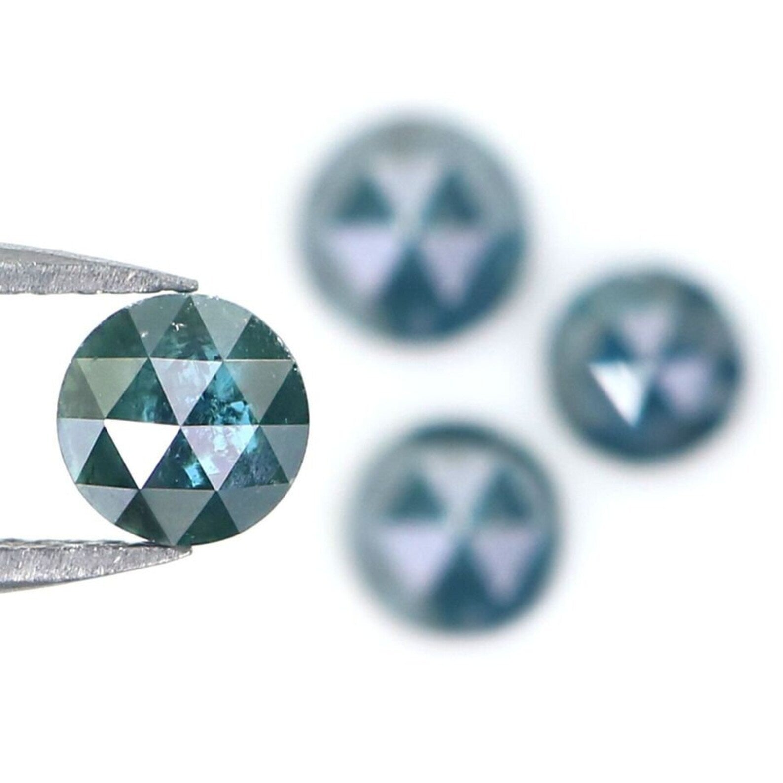 2.25 CT Natural Loose Round Rose Cut Diamond Blue Color Round Shape Diamond 4.70 MM Natural Loose Round Rose Cut Shape Diamond NQ2055