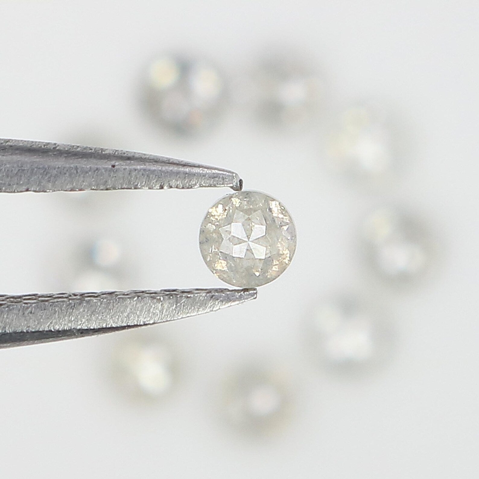 0.90 CT Natural Loose Round Shape Diamond Grey Color Round Diamond 2.55 MM Natural Loose Diamond Grey Color Round Rose Cut Diamond NQ2554