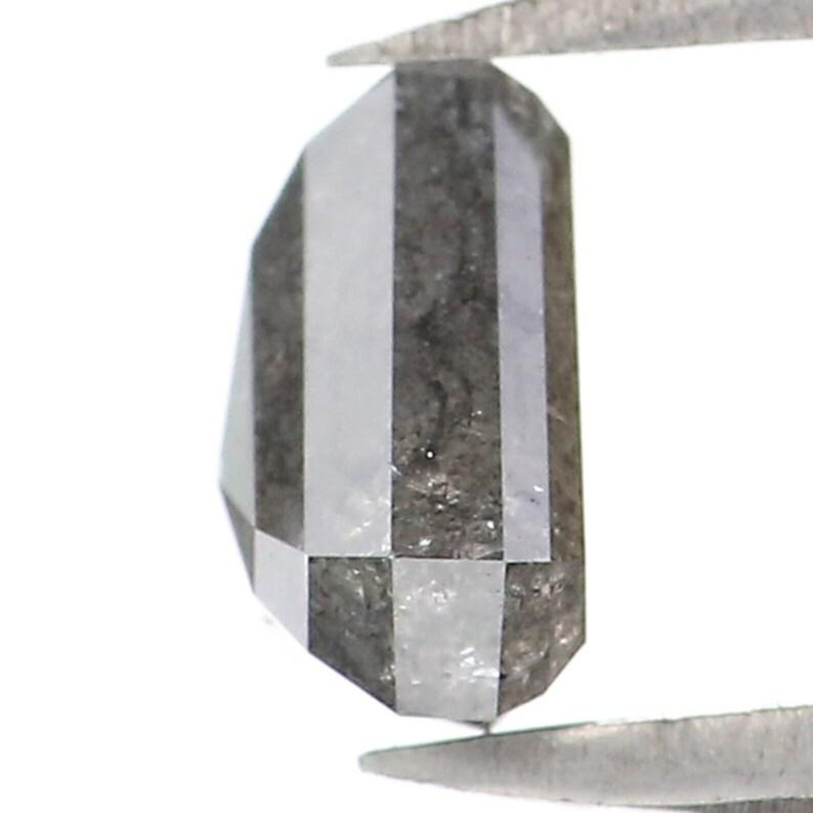 0.77 CT Natural Loose Triangle Shape Diamond Salt And Pepper Triangle Cut Diamond 5.00 MM Black Grey Color Triangle Rose Cut Diamond NQ8009