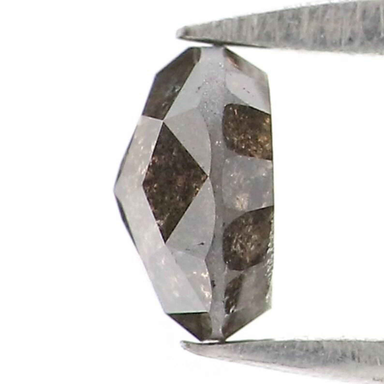 0.46 Ct Natural Loose Round Shape Diamond Salt And Pepper Round Cut Diamond 4.65 MM Natural Black Gray Color Round Rose Cut Diamond NQ2313