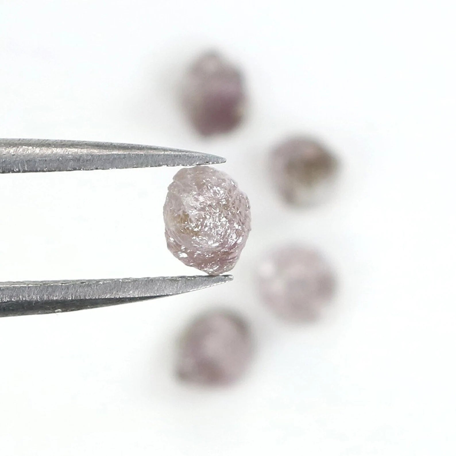 2.12 CT Natural Loose Rough Shape Diamond Pink Color Rough Cut Diamond 4.50 MM Natural Loose Diamond Grey Rough Irregular Cut Diamond QN163