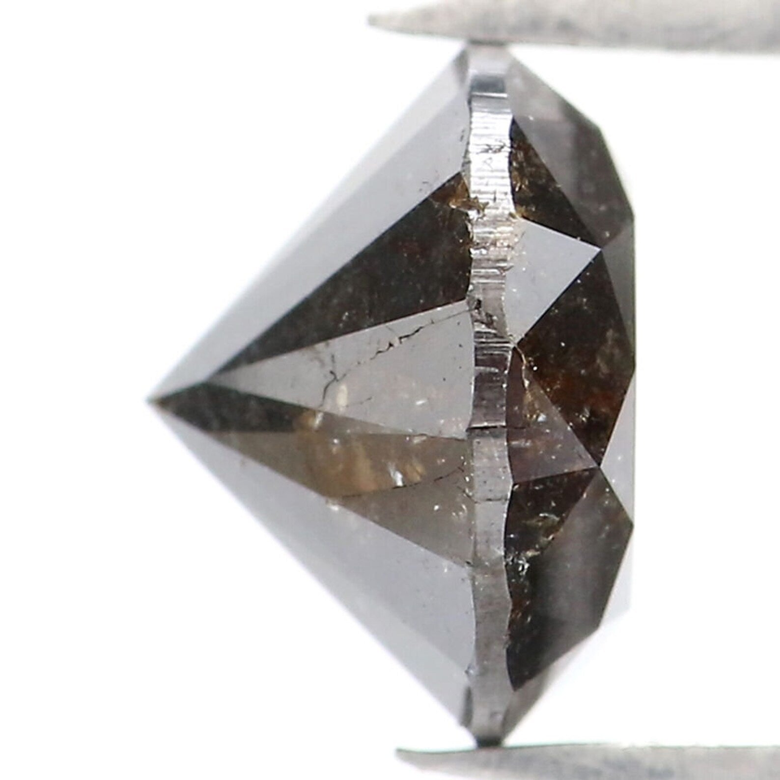 1.38 CT Natural Loose Round Shape Diamond Black Color Round Shape Diamond 6.70 MM Natural Loose Diamond Round Brilliant Cut Diamond NQ478