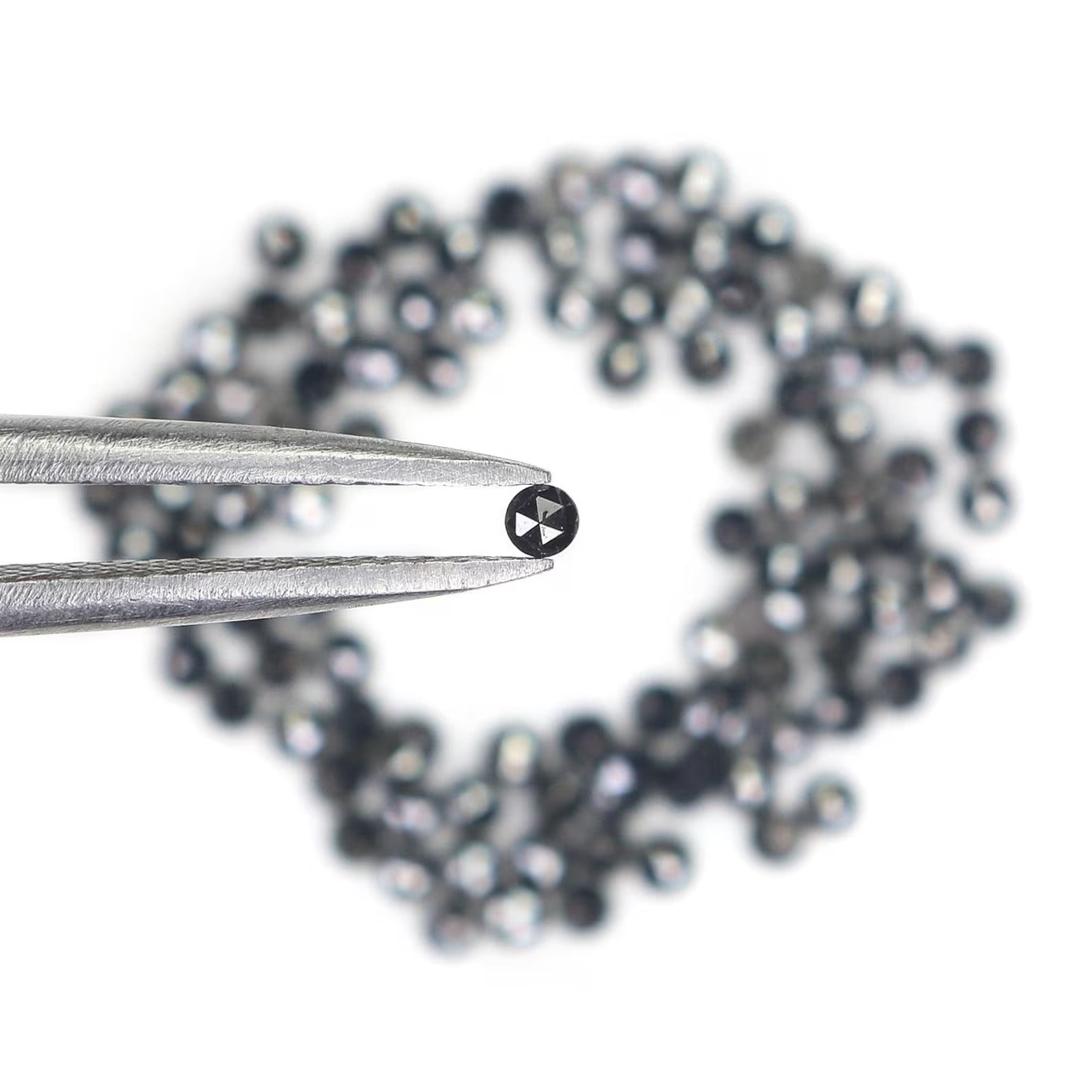 2.54 CT Natural Loose Round Shape Diamond Black Color Round Diamond 1.80 MM Natural Loose Diamond Black Color Round Rose Cut Diamond NQ1814