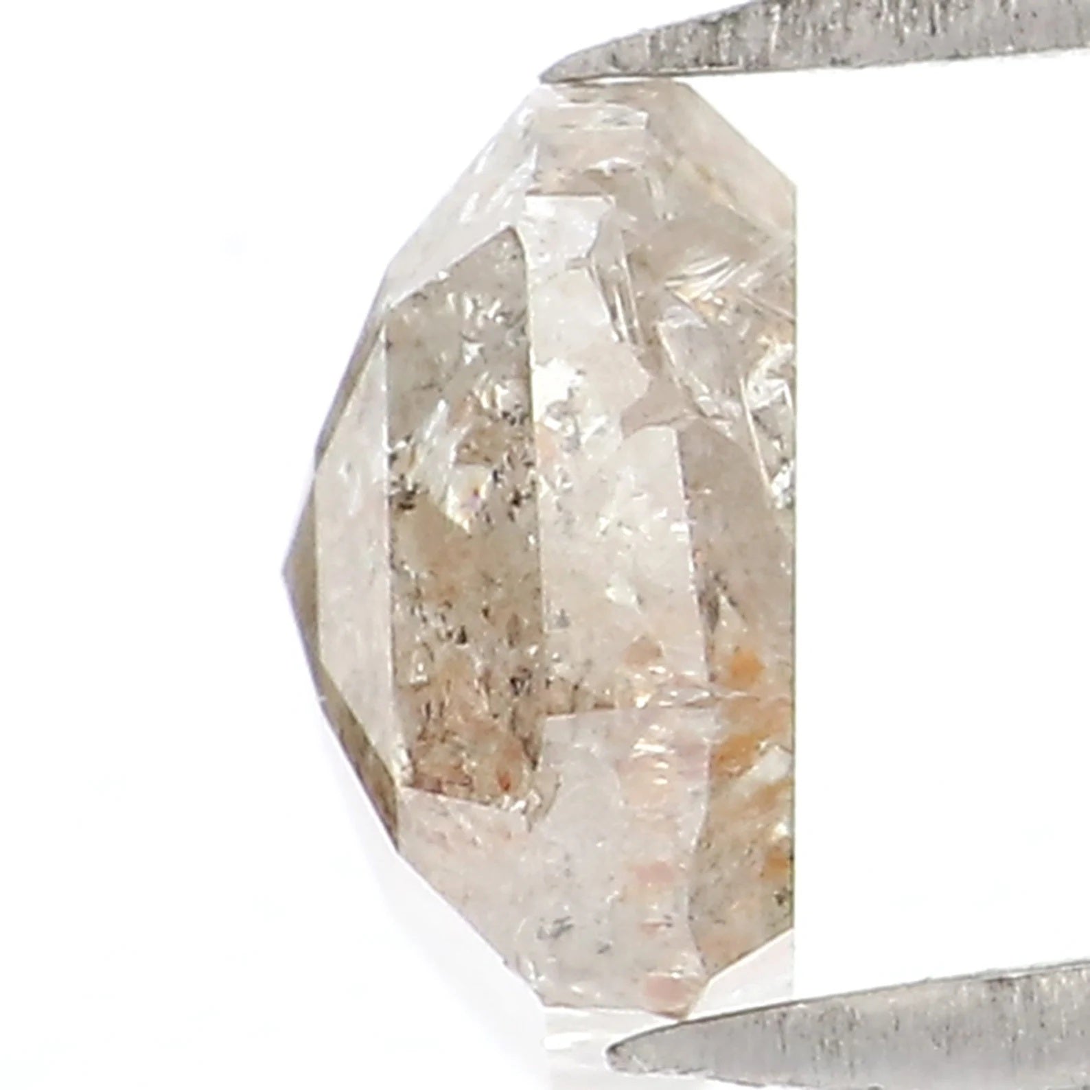 Natural Loose Cushion Grey Color Diamond 1.06 CT 5.60 MM Cushion Shape Rose Cut Diamond KDN8725